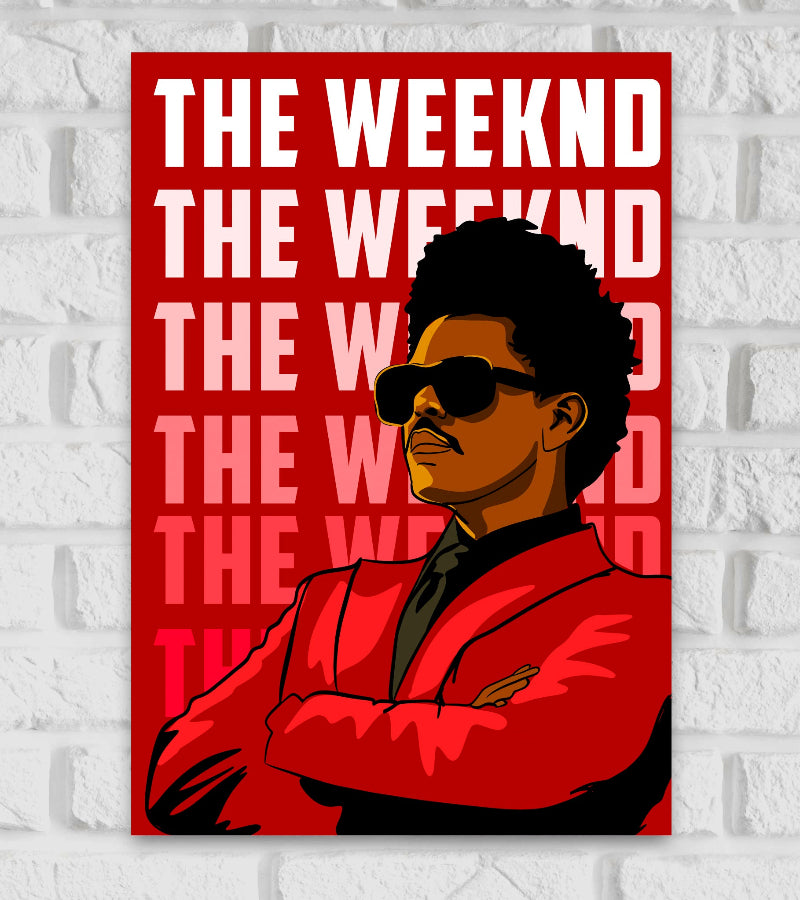 The Weeknd Canadian Singer and Songwriter Pop Art Culture Music Artist Painting Posters Frames