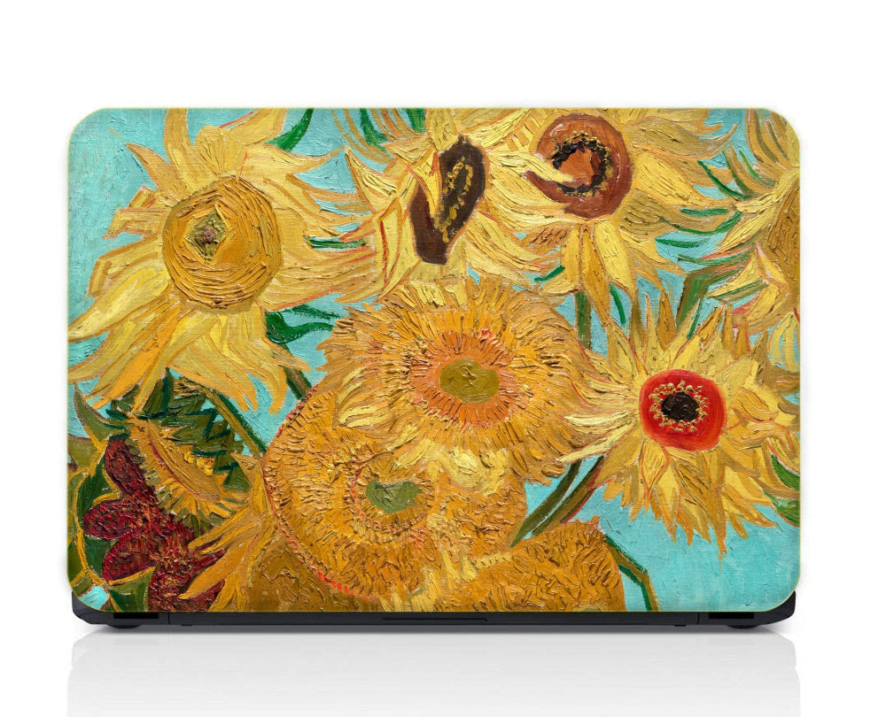 Van Gogh Sun Flower Famous Painting Natural And Creativity Vinyl Waterproof Laptopskin