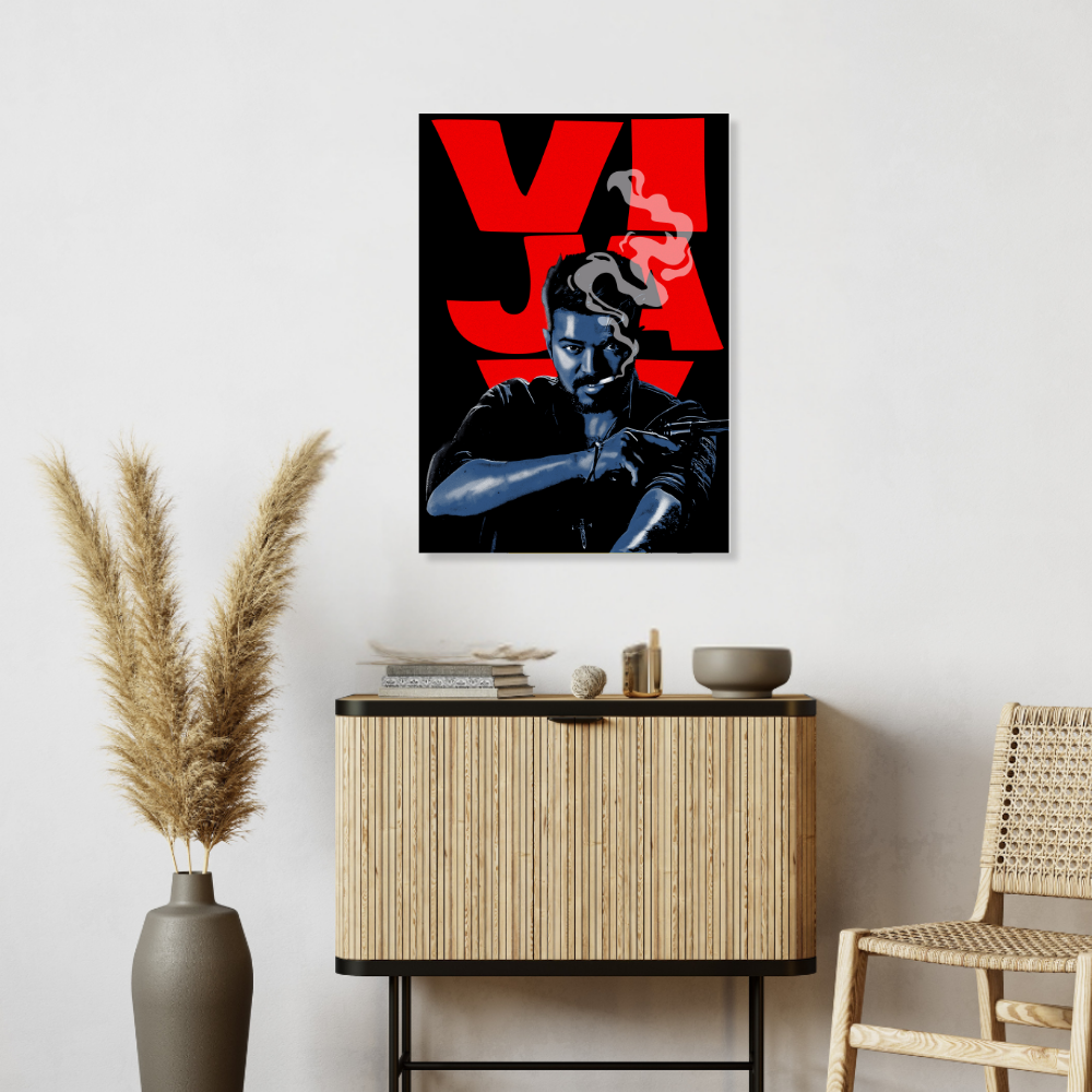 Actor Vijay Frame Poster, Tamil Movie Framed Poster, Tamil Movie Posters, Vijay Master Actors Posters for wall decor, om decor, Living aera, Dining hall Tamil Cinema wall art