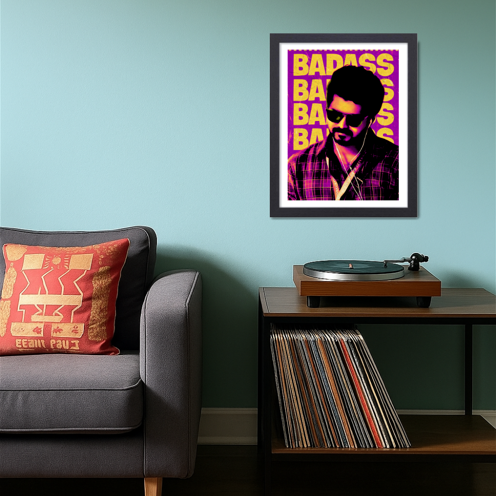 Actor Vijay “Badass” Poster Frame, Tamil Movie Framed Poster, Tamil Movie Posters, Tamil Actors Posters for wall decor, room decor, Living aera, Dining hall Tamil Cinema wall art