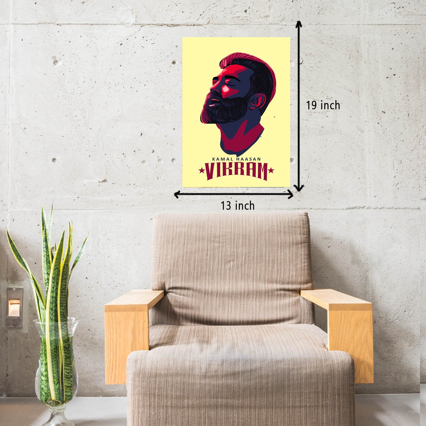 vikram Movie kamal haasan Artwork Bollywood | Poster | Frame | Canvas