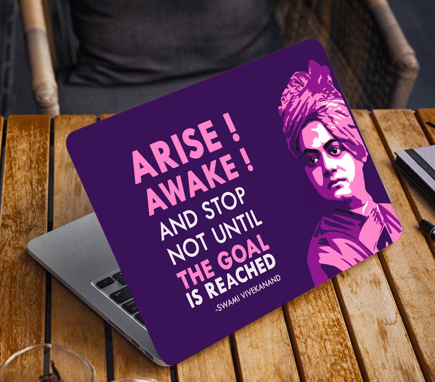 Vivekanand Laptop Skin Vinyl, No Bubble, Multicolor 11.6"- 15.6" inch Laptop