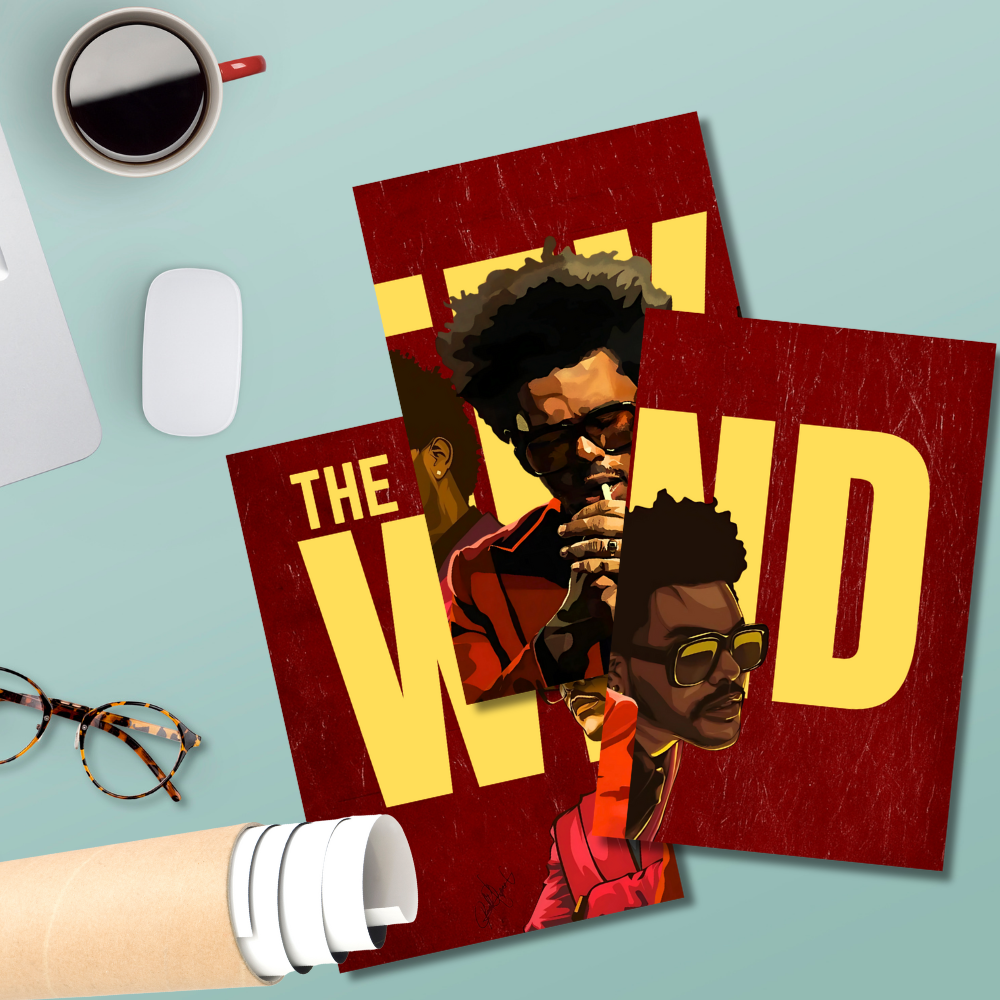 The Weeknd Split Posters Set Of 3 For your Desk wall