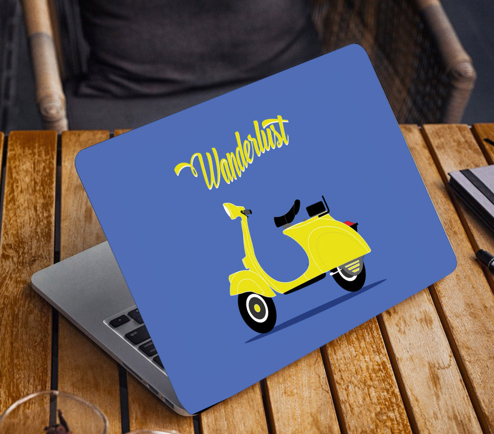 Wonderlust Hollywood Romantic Movie Blue And Yellow Color Matte Finish Waterproof Laptopskin