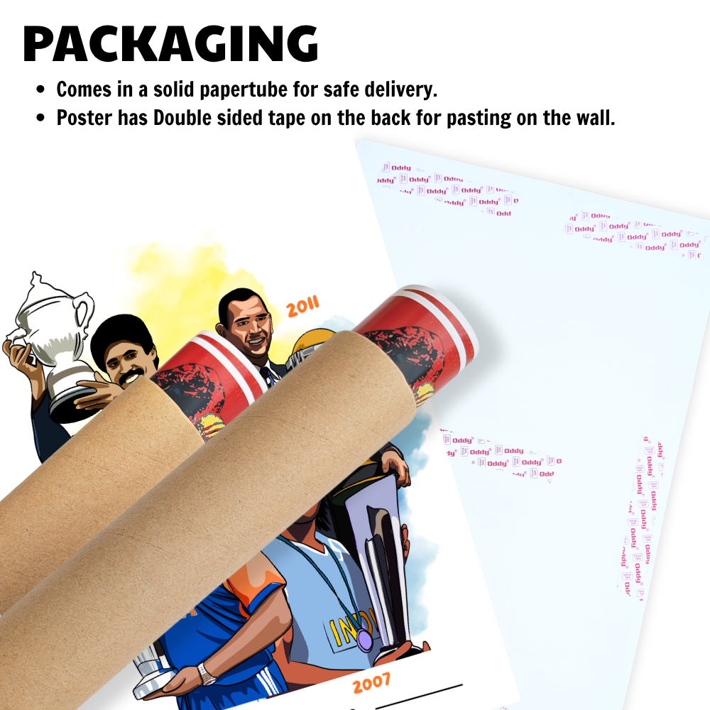 Indian Cricket Players Poster Combo Posters For wall decoration home bedroom living room Paintings Hostel Boys Ideal Gift For Cricket Fans Indian Cricketers Dhoni, Kohli, Yuvraj Singh, Rohit Sharma, Hardik Pandya Painting with frame or without frame
