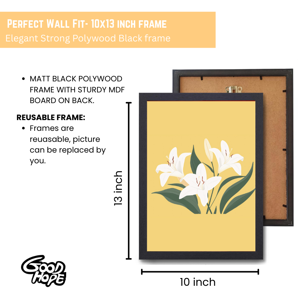 Flowers Frames for wall decoration, Floral Paintings Photo Frames, boho wall frame aesthetic, framed Poster, Flower Photo Frames for Living room, wall decor, room decor, office, Stairs