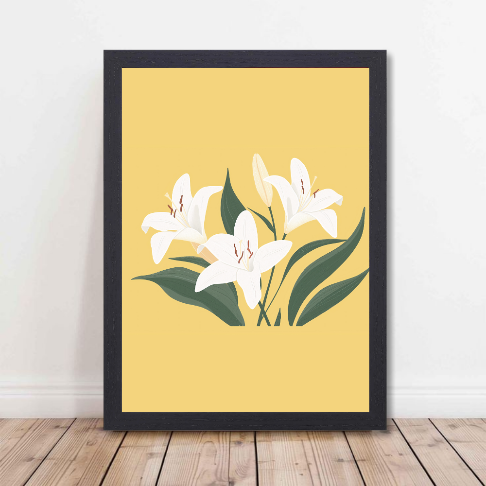 Flowers Frames for wall decoration, Floral Paintings Photo Frames, boho wall frame aesthetic, framed Poster, Flower Photo Frames for Living room, wall decor, room decor, office, Stairs