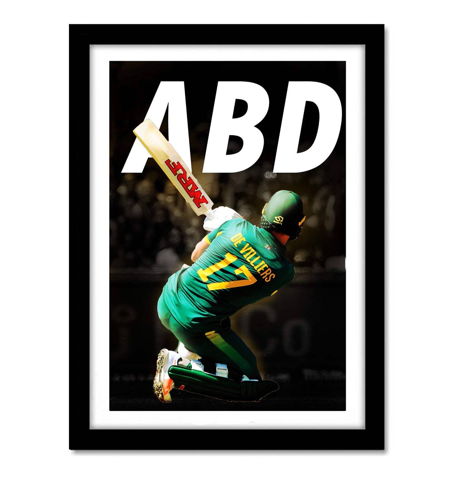 AB De Villiers Artwork Cricket | Poster | Frame | Canvas