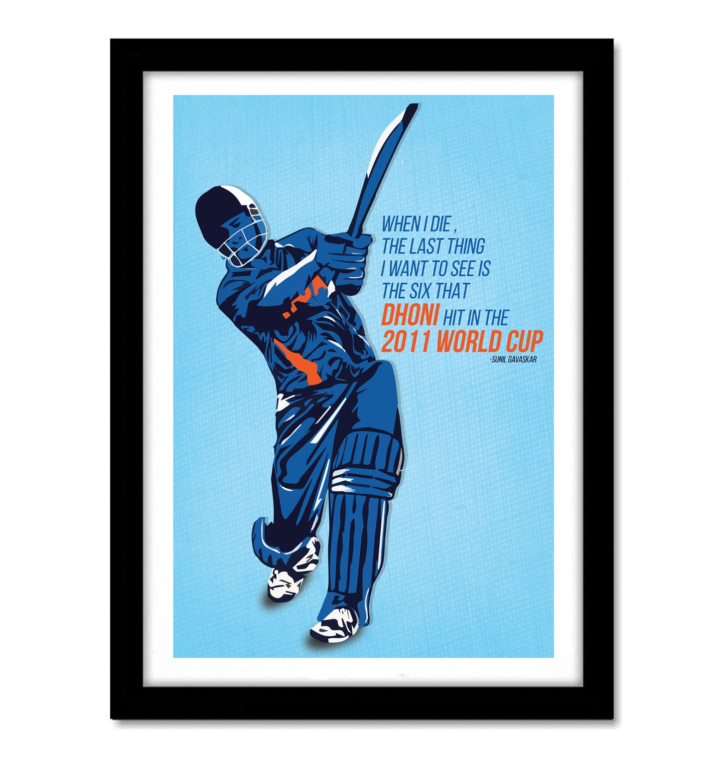 Dhoni Artwork Cricket | Poster | Frame | Canvas