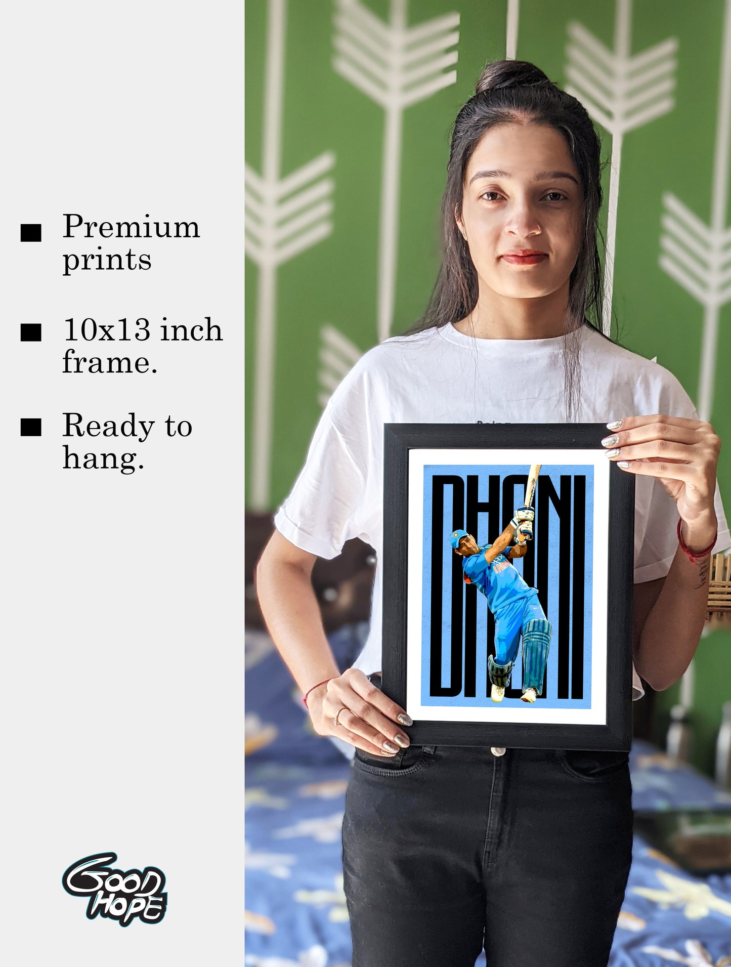 Dhoni Artwork Cricket | Poster | Frame | Canvas