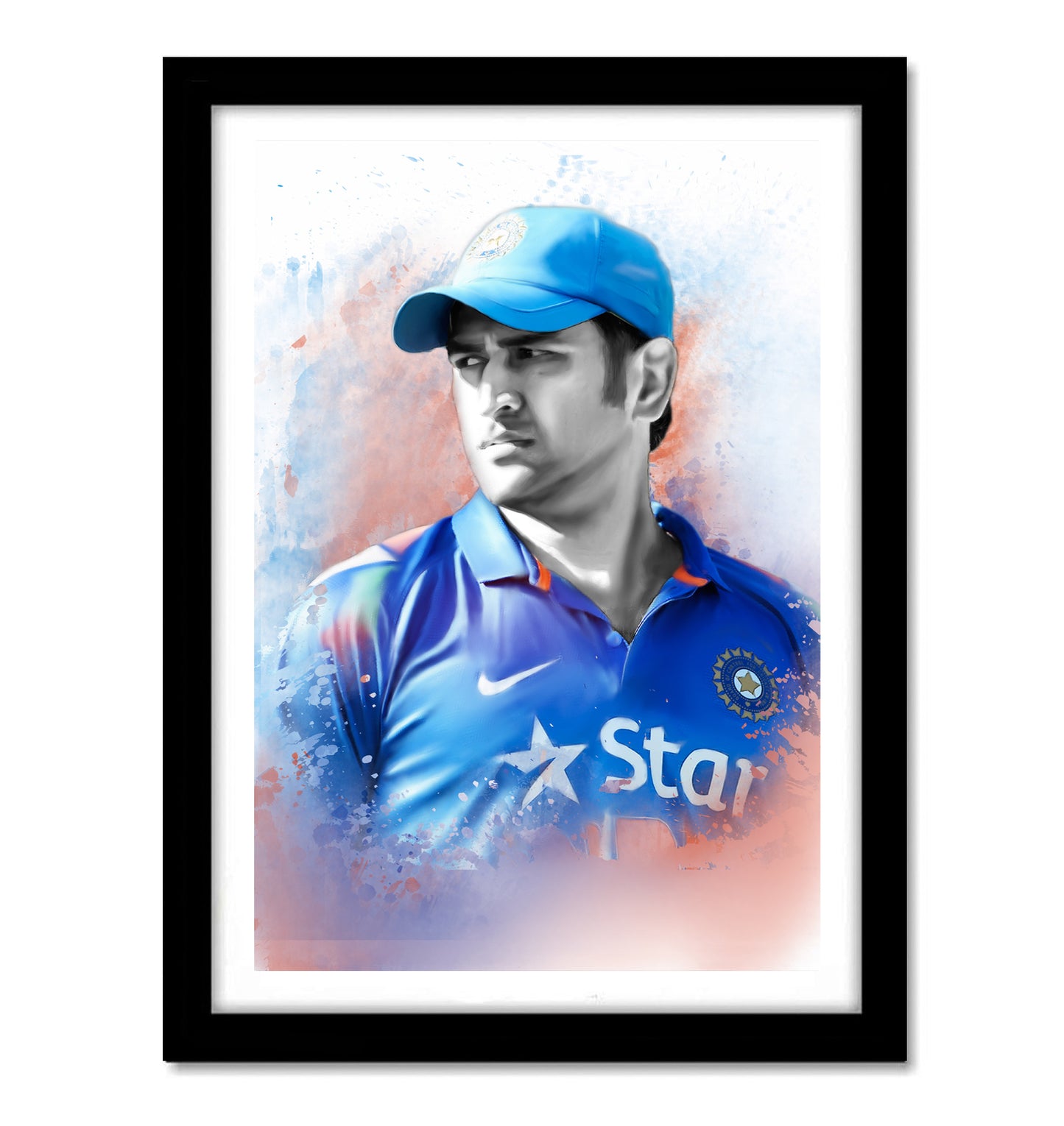 Dhoni Artwork Cricket | Poster | Frame | Canvas