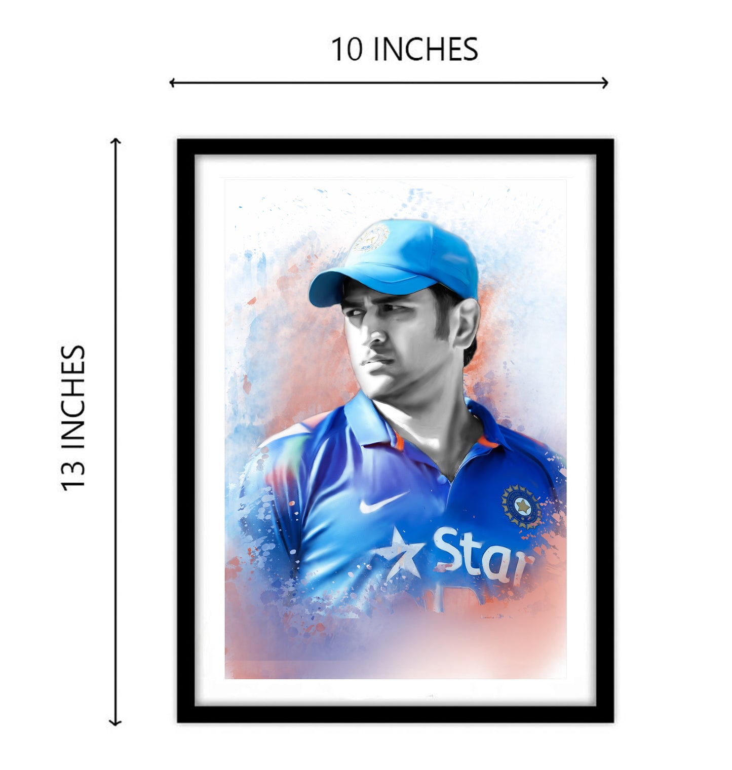 Dhoni Artwork Cricket | Poster | Frame | Canvas