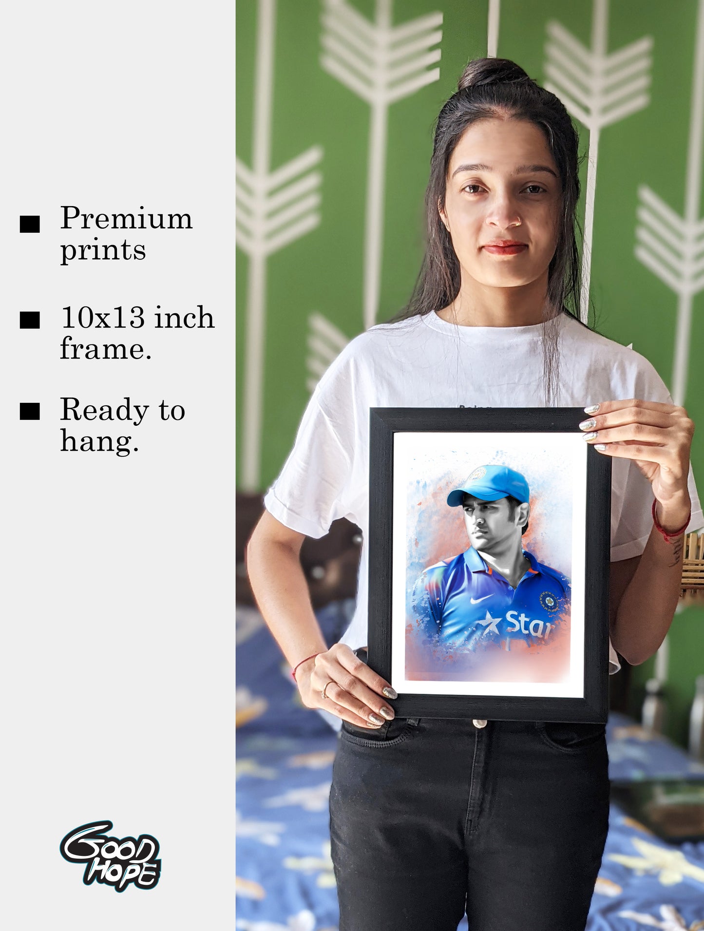 Dhoni Artwork Cricket | Poster | Frame | Canvas