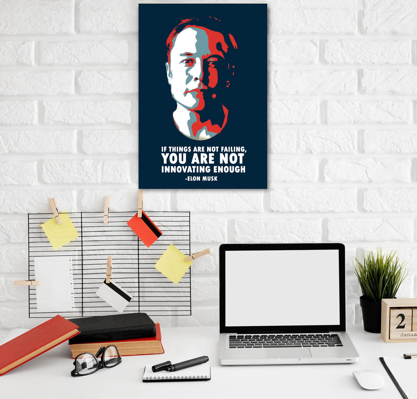 Elon Musk Motivational Art work