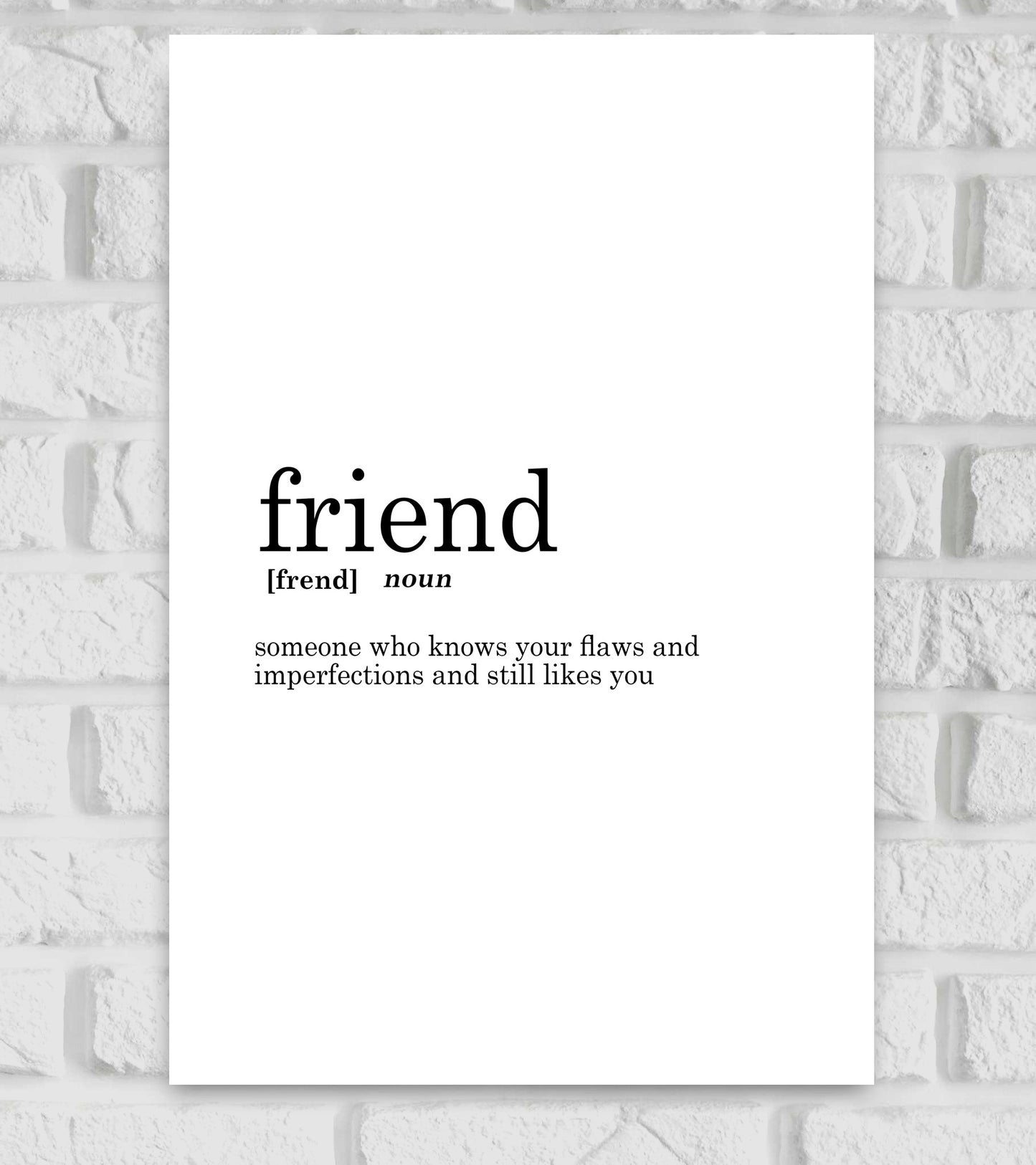 Friend Funny Dictionary Art work