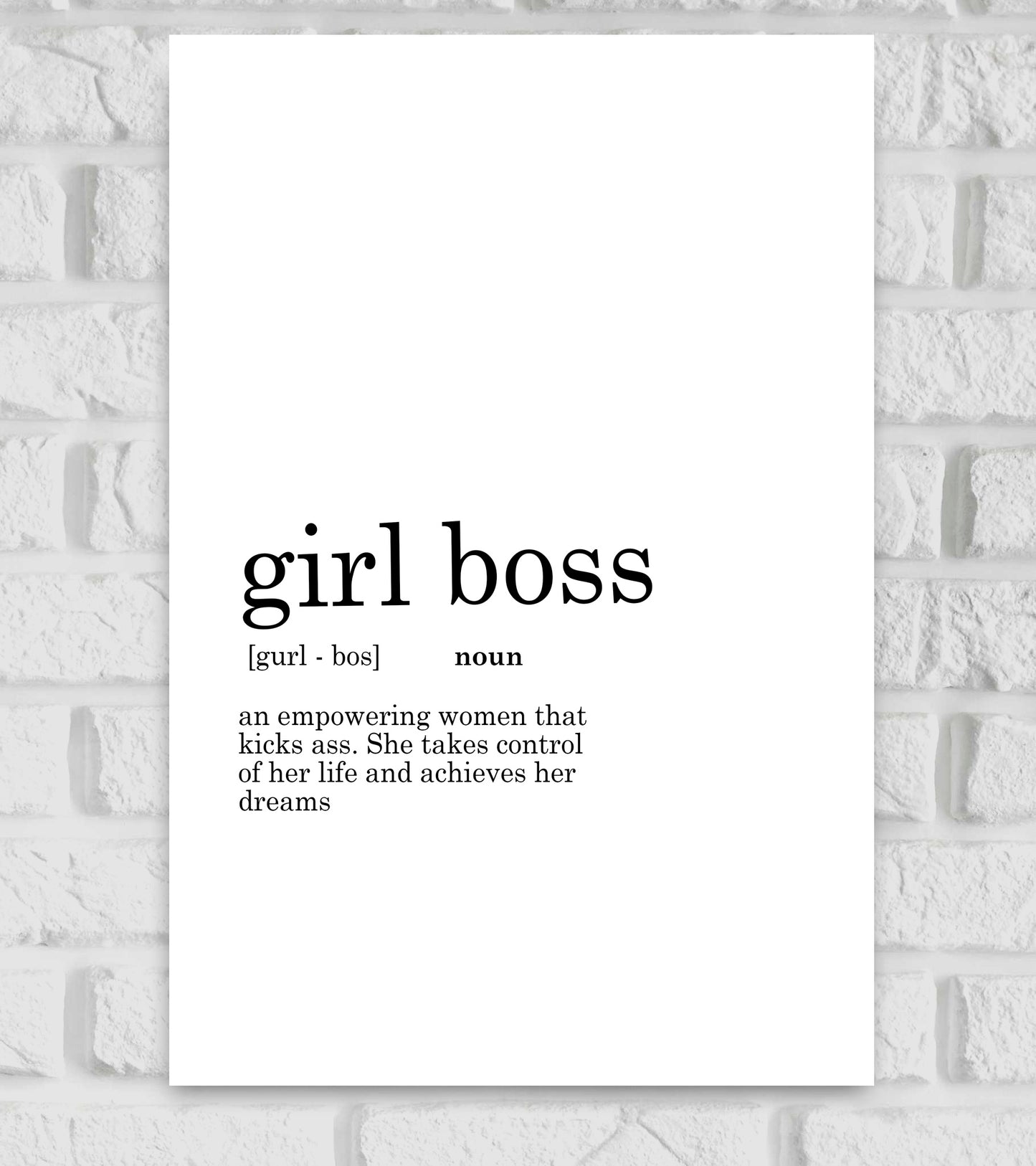 Girl Boss Funny Dictionary Art work