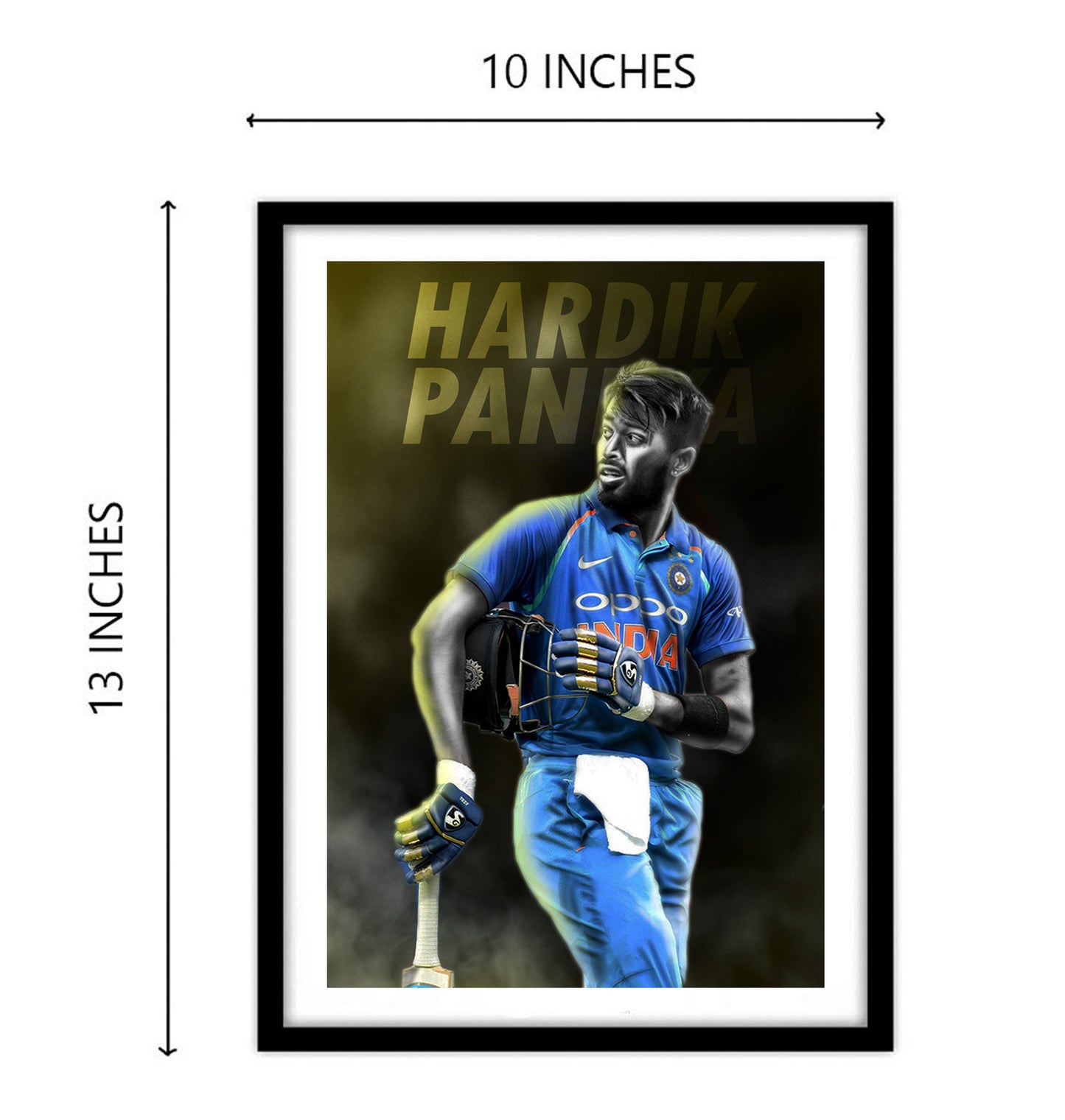 Hardik Pandya Artwork Cricket | Poster | Frame | Canvas