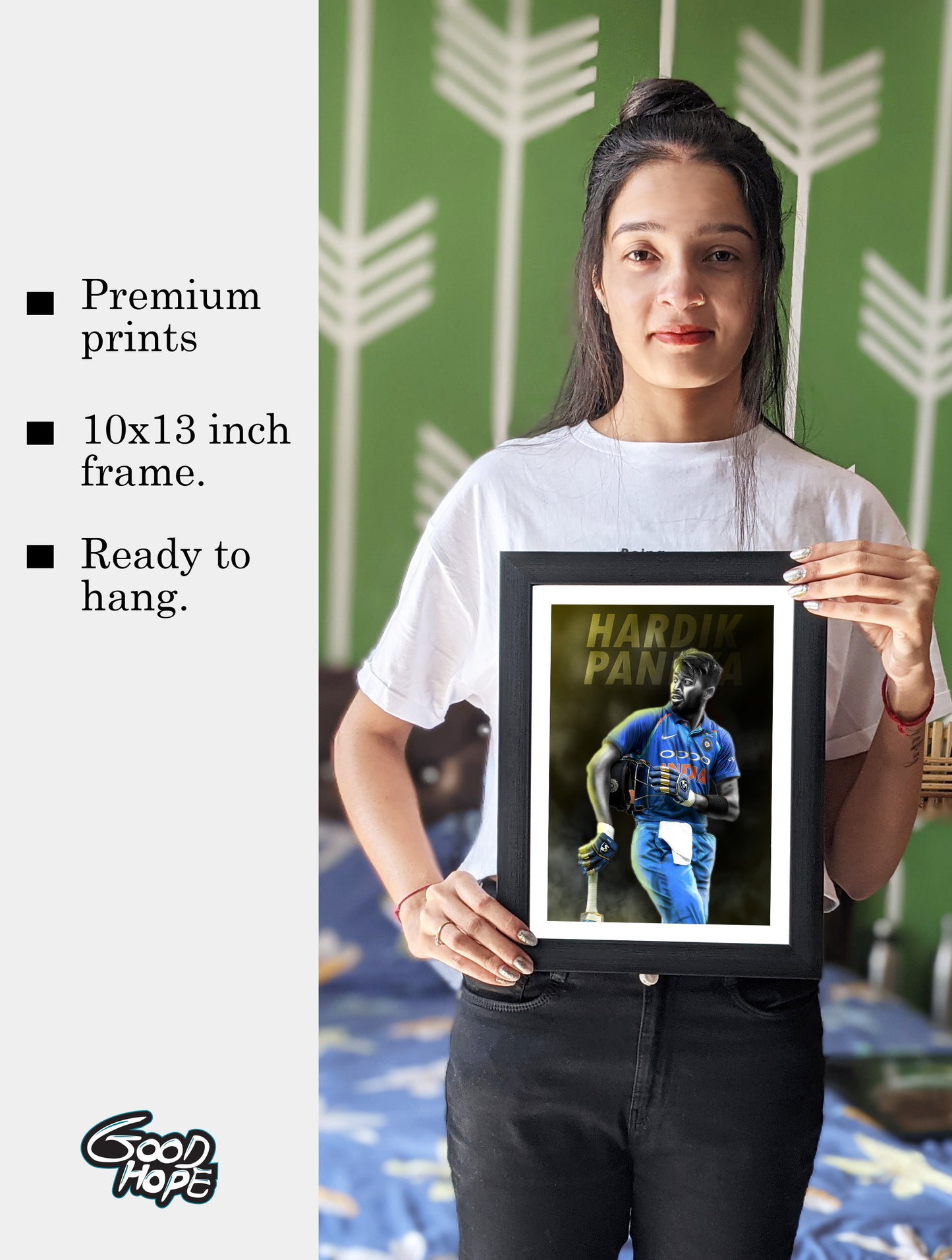 Hardik Pandya Artwork Cricket | Poster | Frame | Canvas