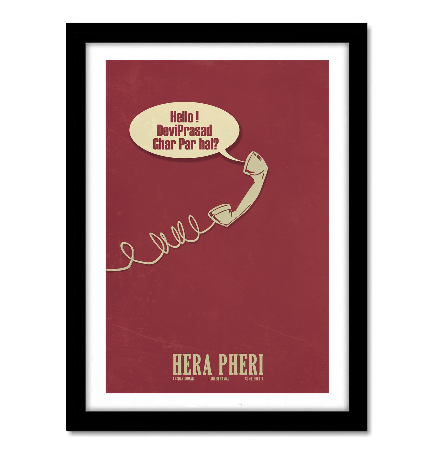 Hera Pheri Movie Funny Artwork Bollywood | Poster | Frame | Canvas