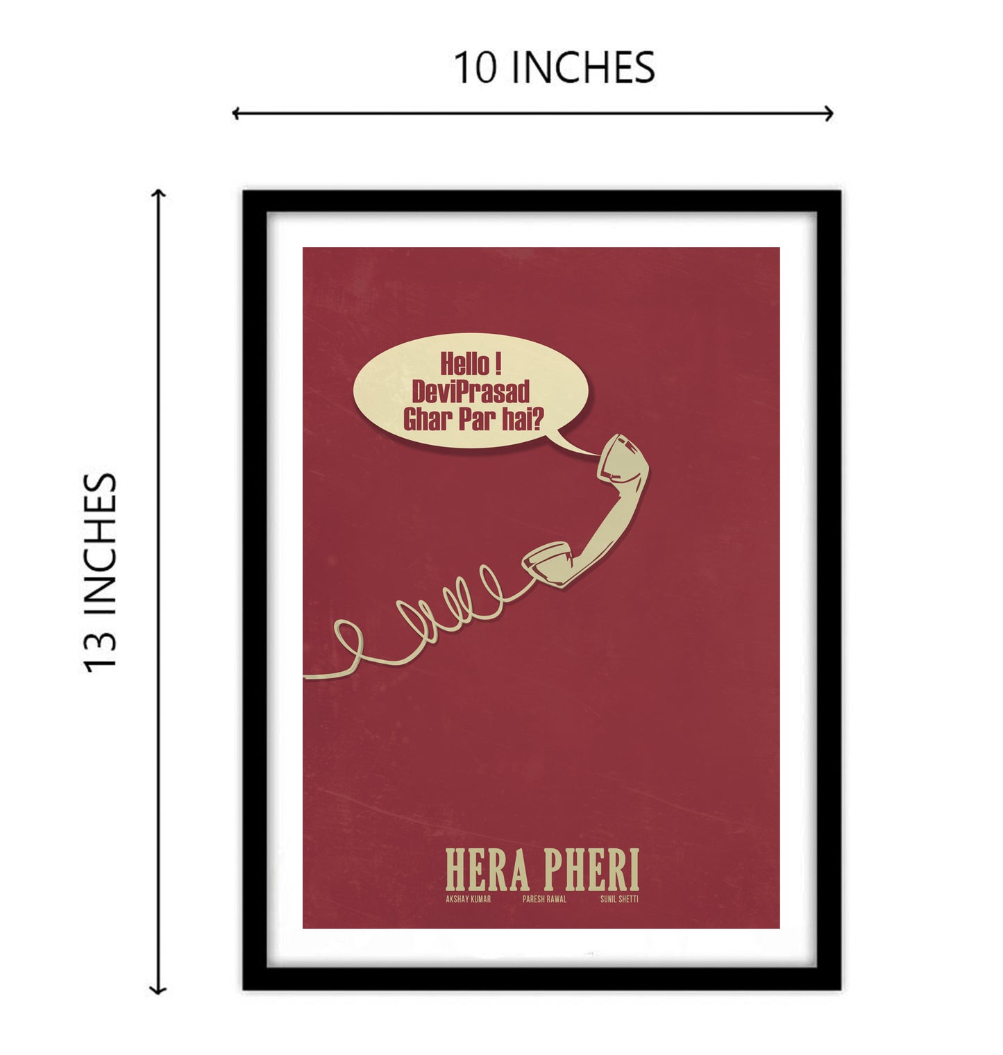 Hera Pheri Movie Funny Artwork Bollywood | Poster | Frame | Canvas