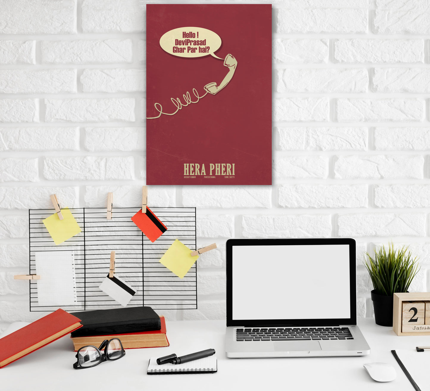 Hera Pheri Movie Funny Artwork Bollywood | Poster | Frame | Canvas