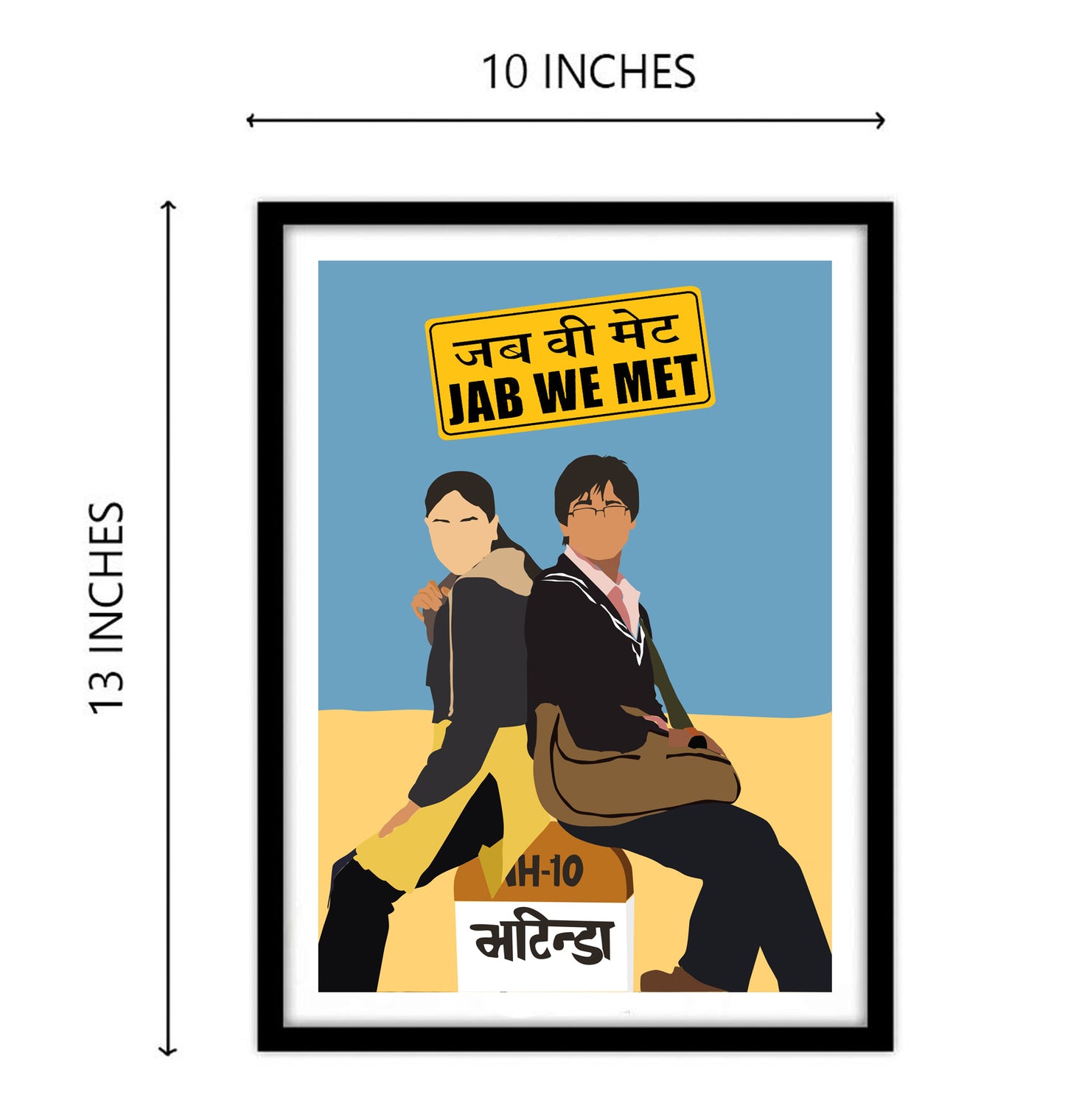 Jab We Met Shahid Kareena Kapoor Movie Artwork Bollywood | Poster | Frame | Canvas