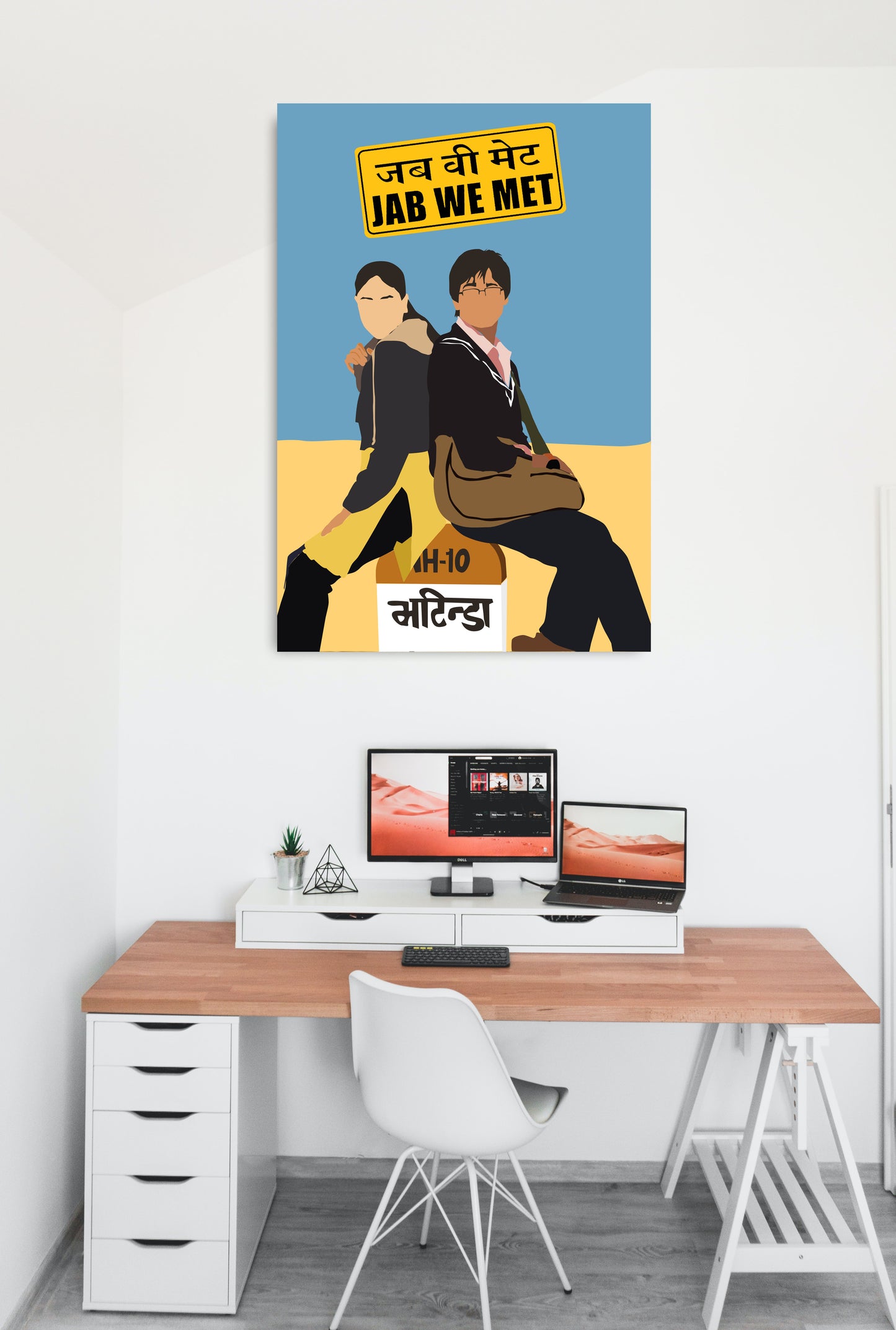 Jab We Met Shahid Kareena Kapoor Movie Artwork Bollywood | Poster | Frame | Canvas