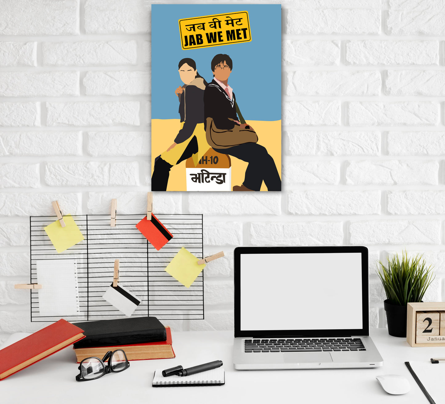 Jab We Met Shahid Kareena Kapoor Movie Artwork Bollywood | Poster | Frame | Canvas