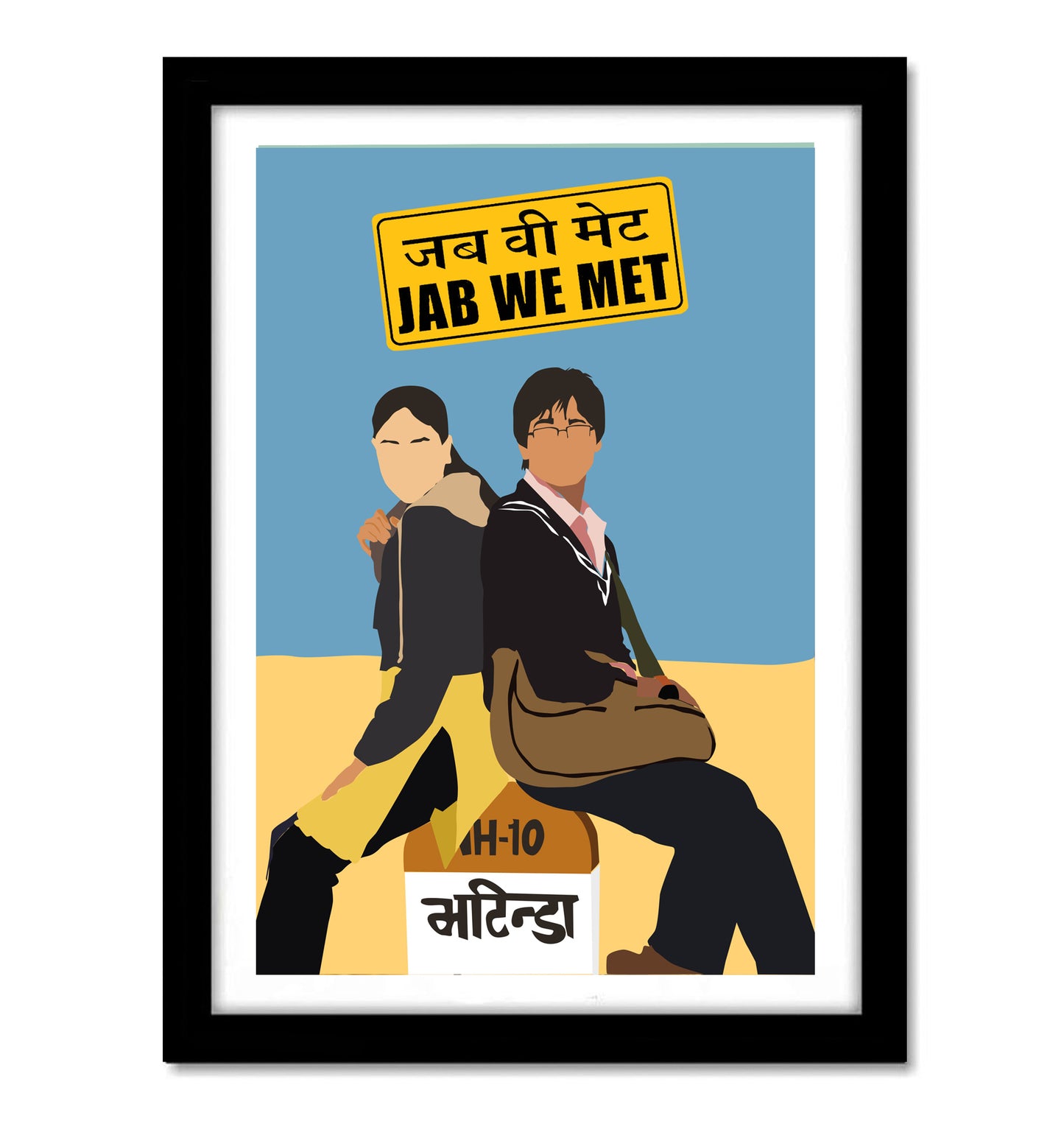 Jab We Met Shahid Kareena Kapoor Movie Artwork Bollywood | Poster | Frame | Canvas