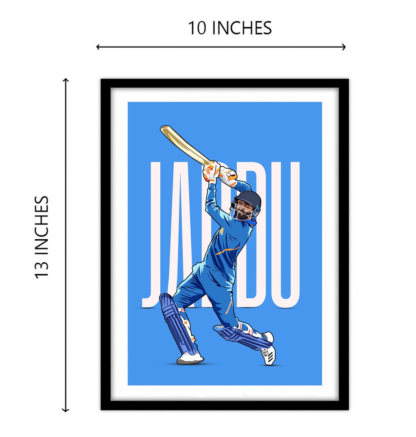 Ravindra Jadeja Artwork Cricket | Poster | Frame | Canvas