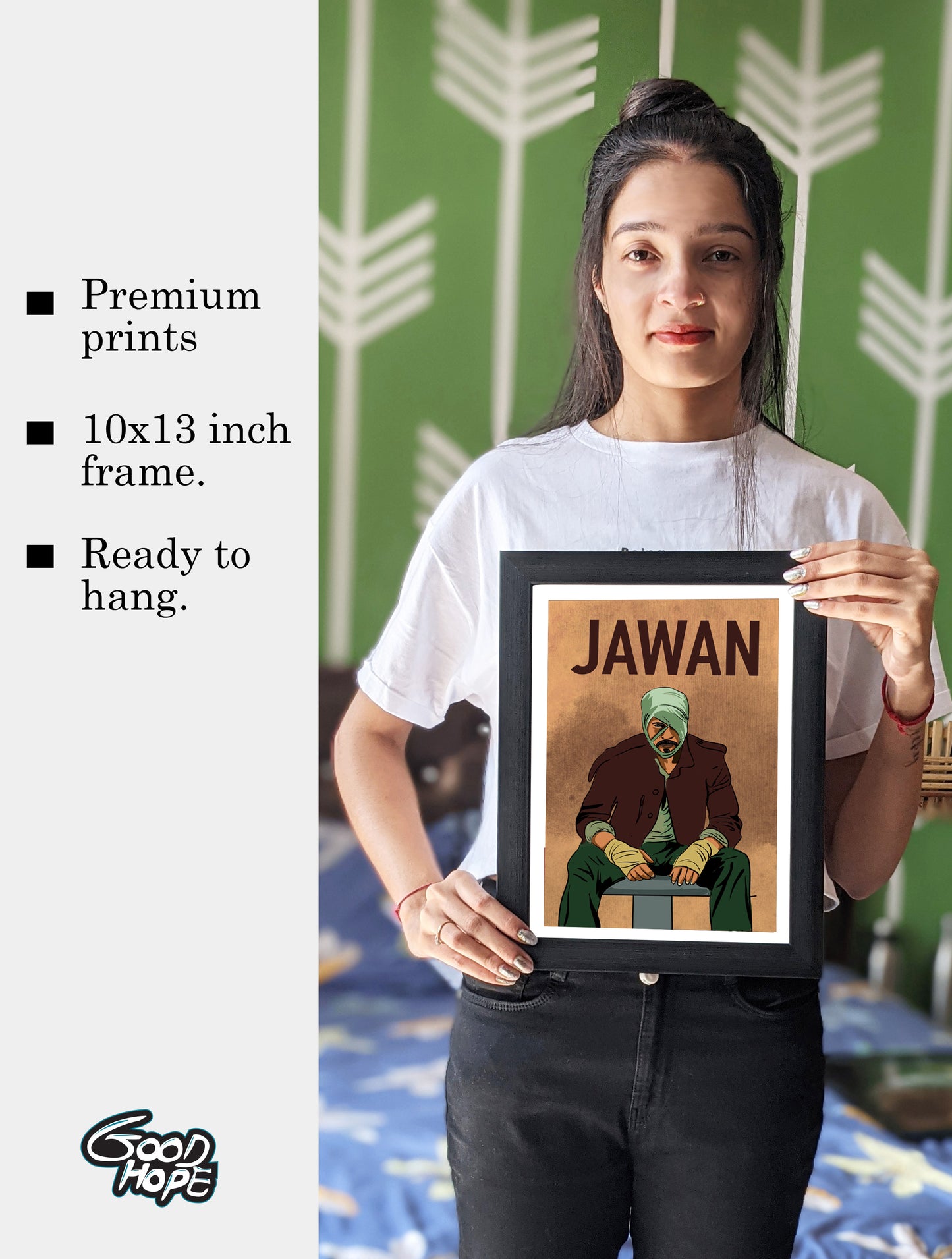 Jawan Movie Shahrukh Khan Artwork Bollywood | Poster | Frame | Canvas