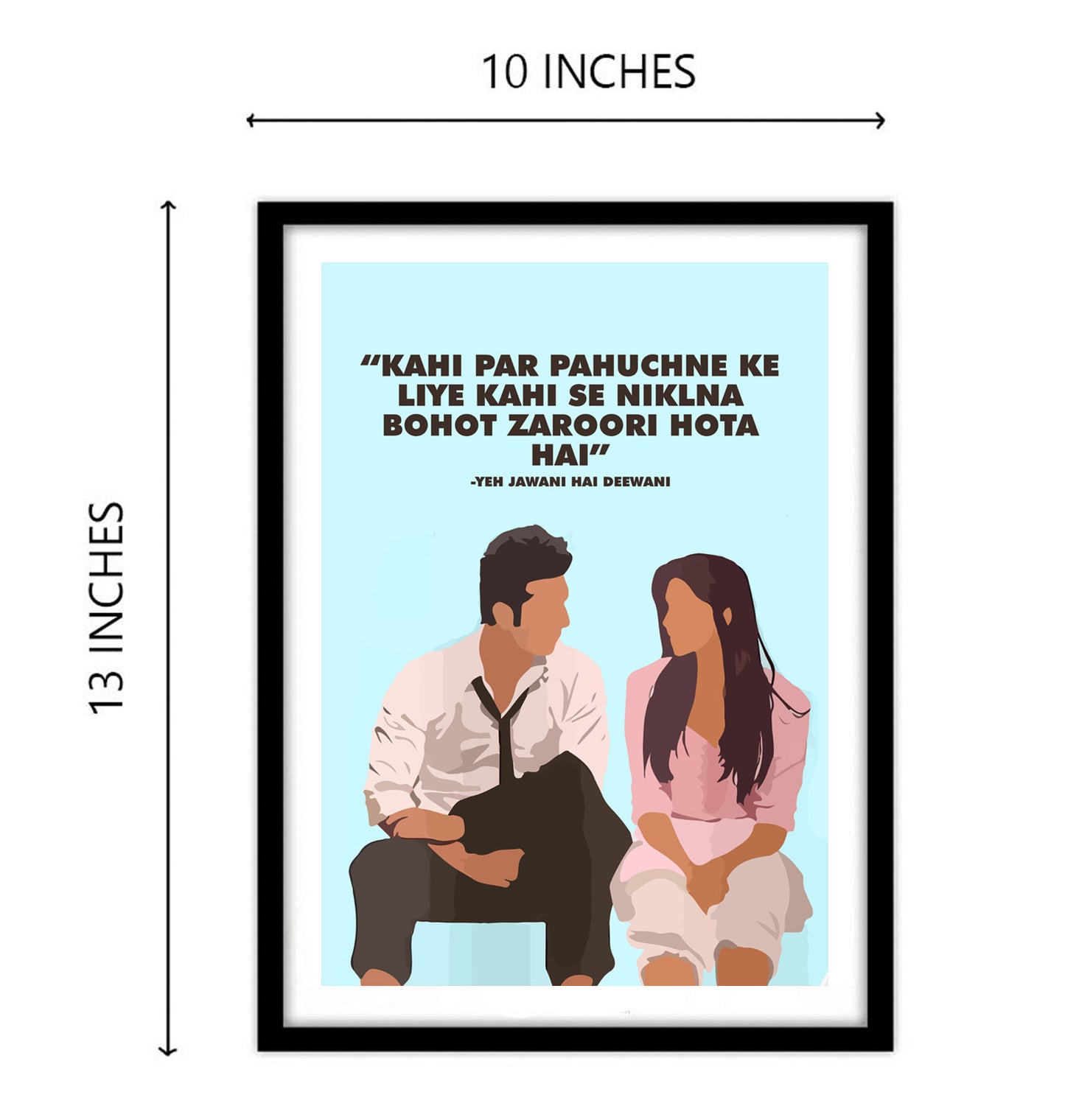 Ye Jawani Hai Deewani Movie ArtWork Bollywood | Poster | Frame | Canvas