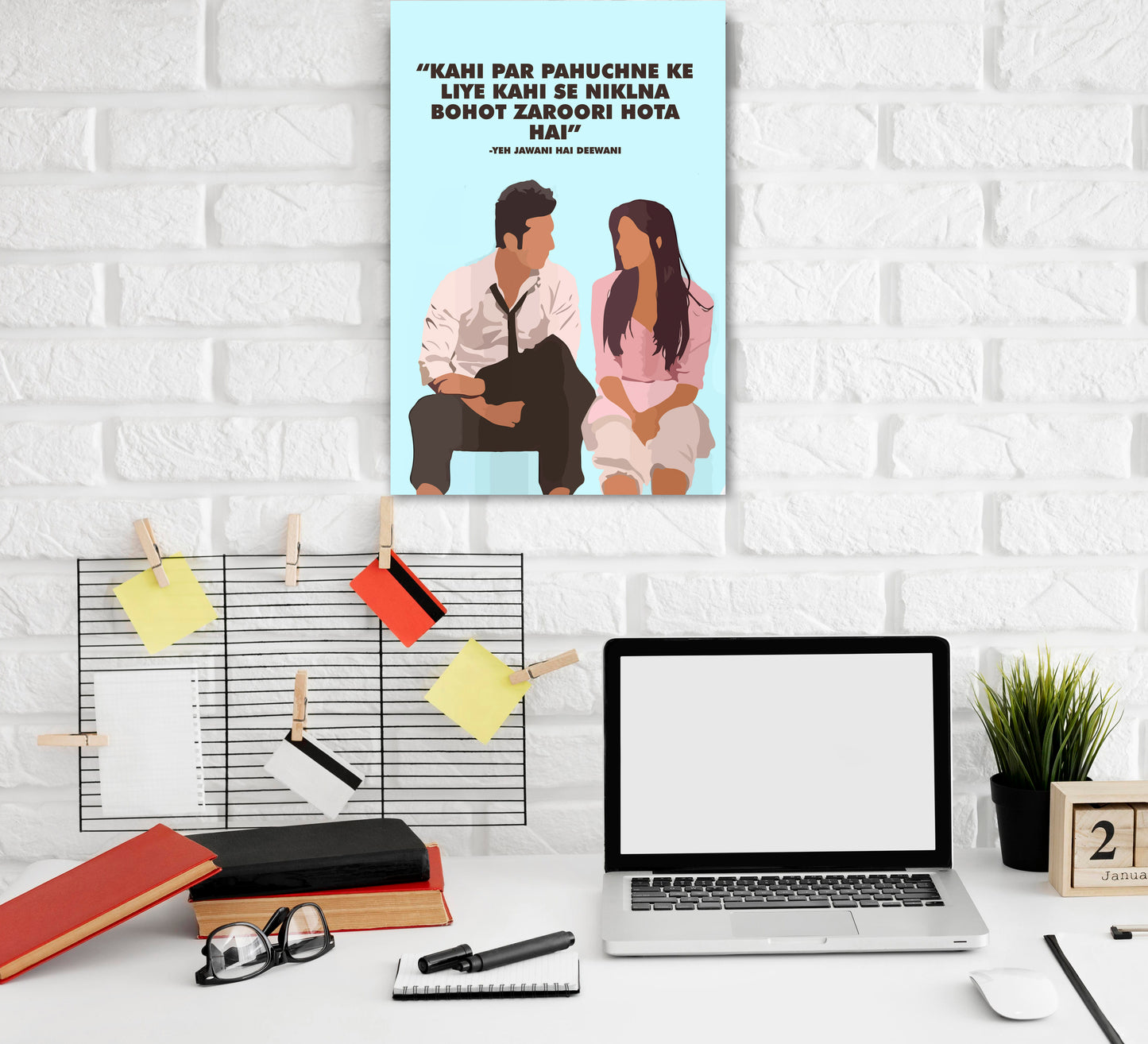 Ye Jawani Hai Deewani Movie ArtWork Bollywood | Poster | Frame | Canvas