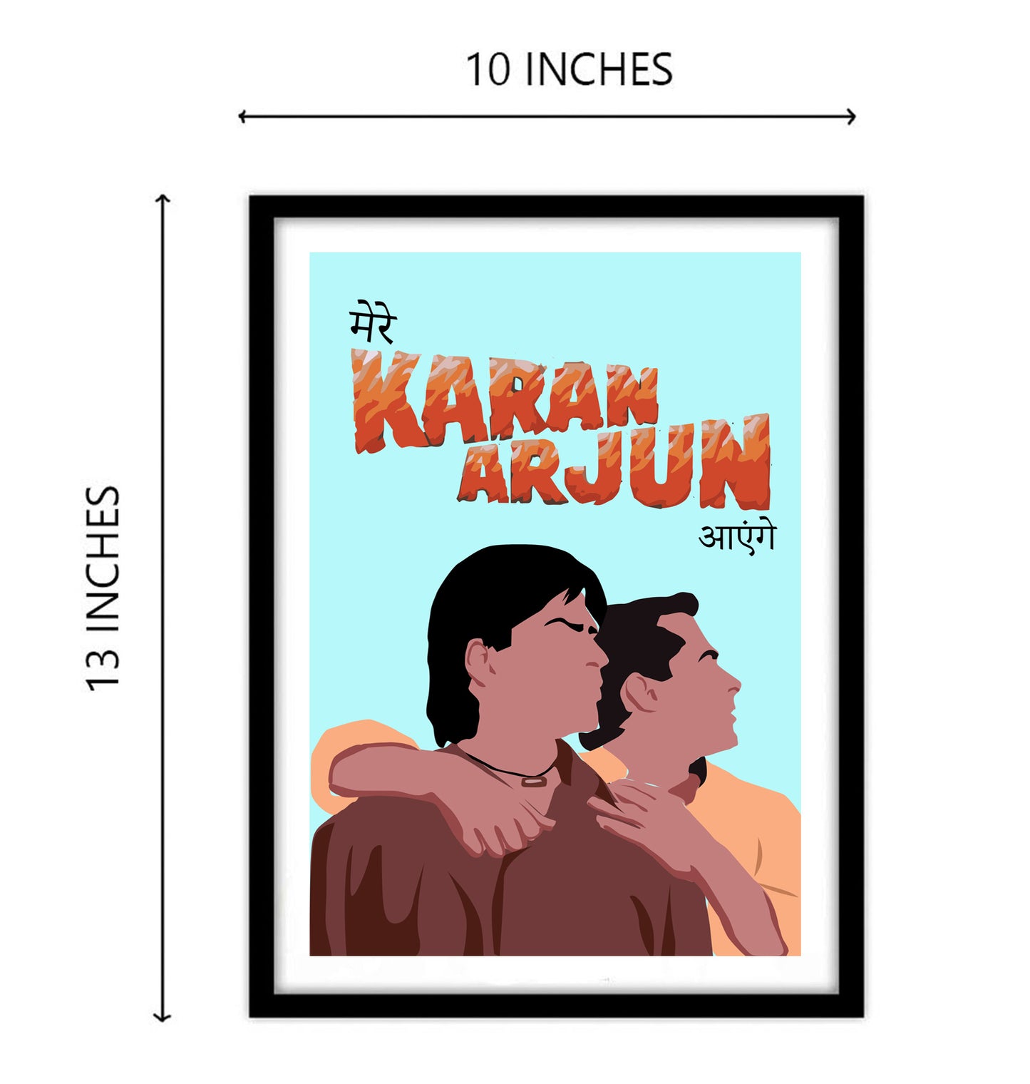karan Arjun Movie Salman, shahrukh Khan Artwork Bollywood | Poster | Frame | Canvas