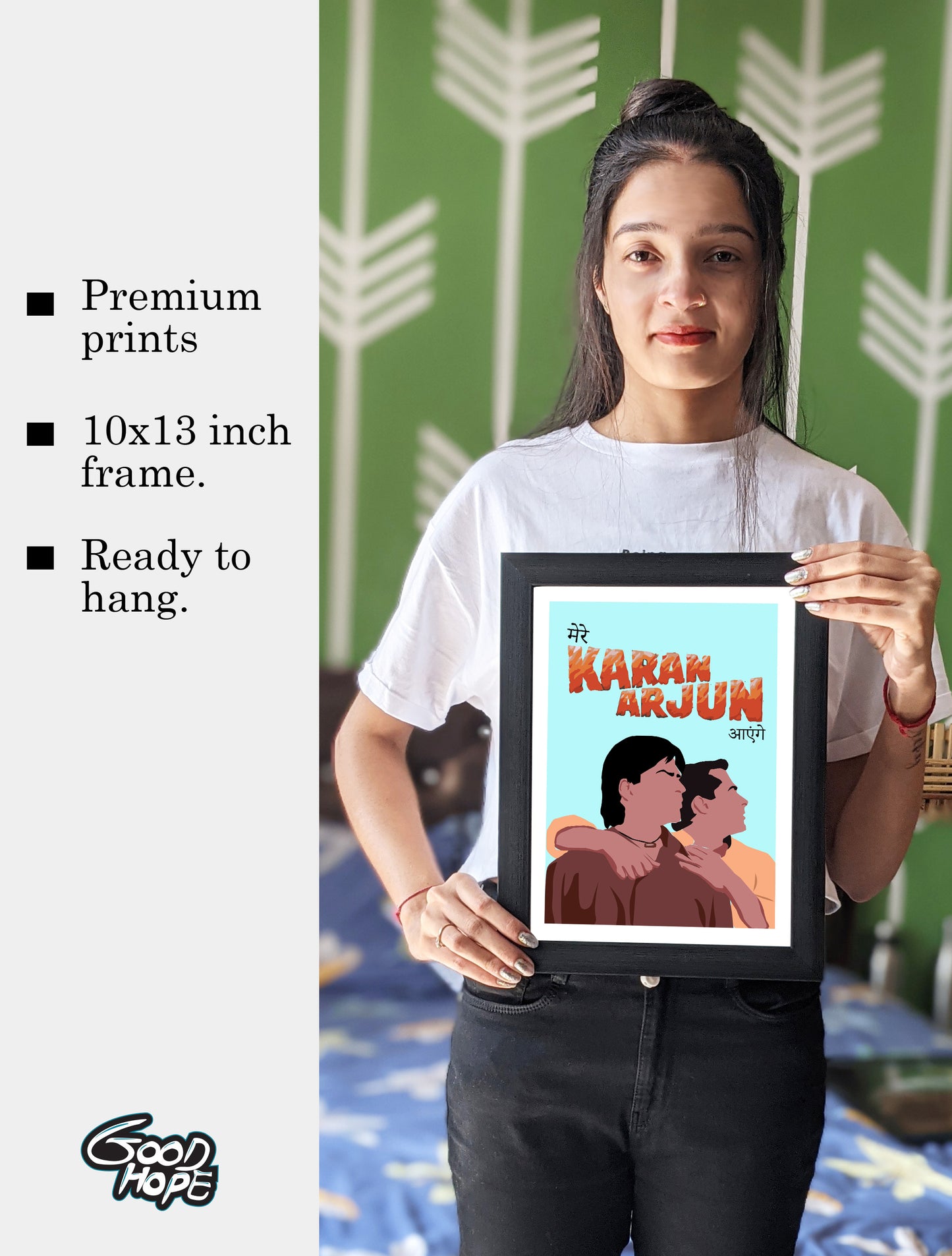 karan Arjun Movie Salman, shahrukh Khan Artwork Bollywood | Poster | Frame | Canvas