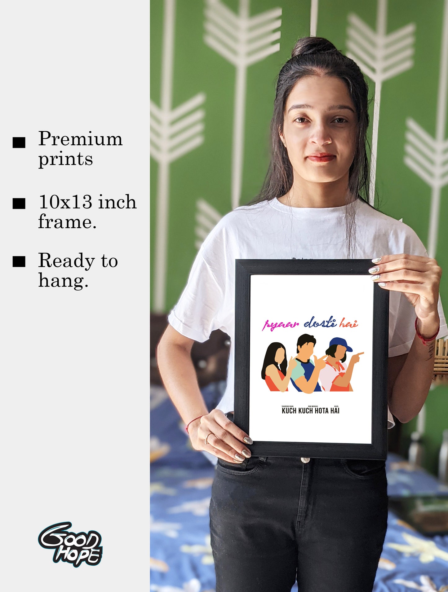 Kuch Kuch Hota Hai Movie Shahrukh Khan, Kajol, Rani Mukherjee ArtWork Bollywood | Poster | Frame | Canvas