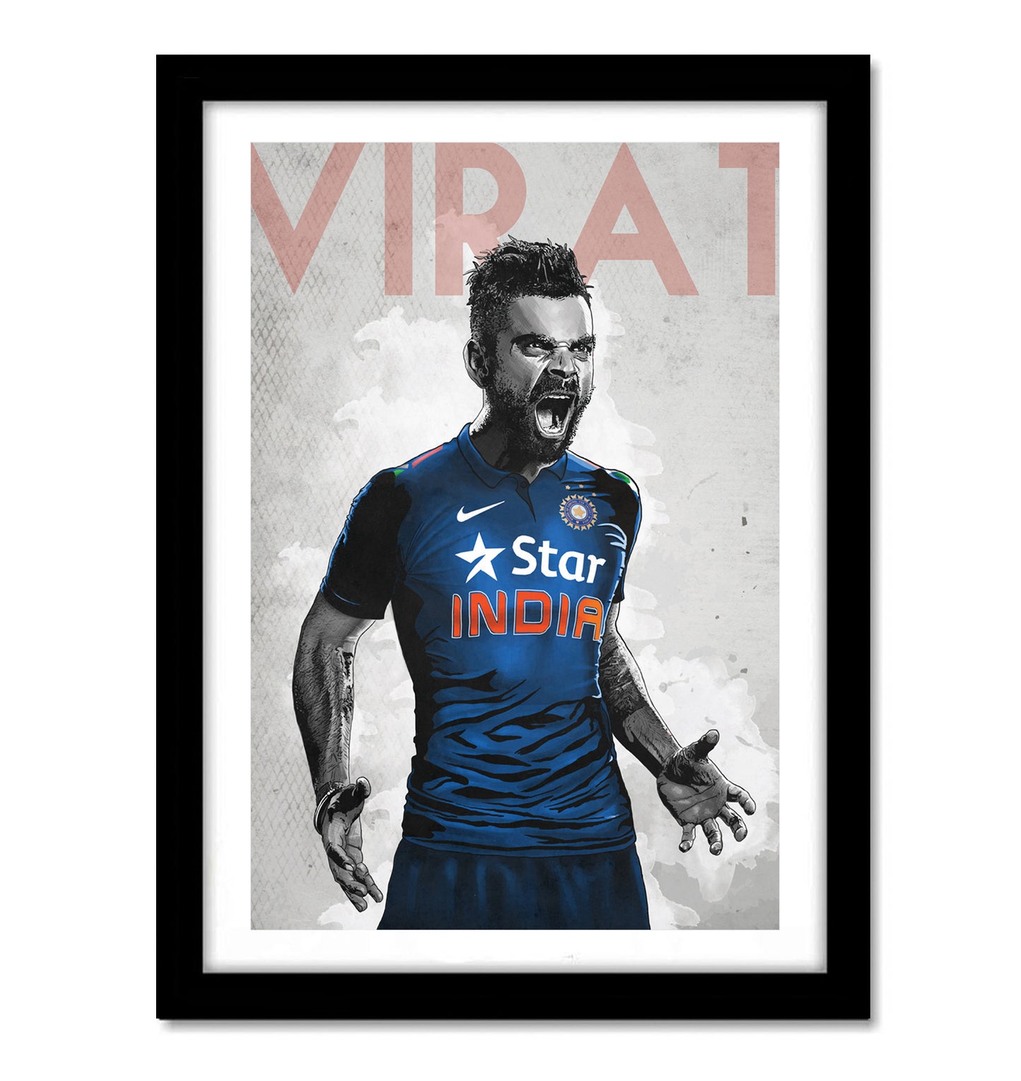 Virat Kohli Artwork Cricket | Poster | Frame | Canvas