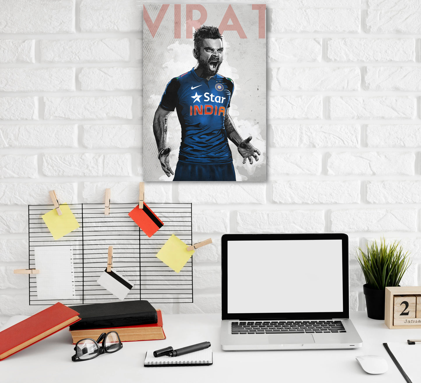 Virat Kohli Artwork Cricket | Poster | Frame | Canvas