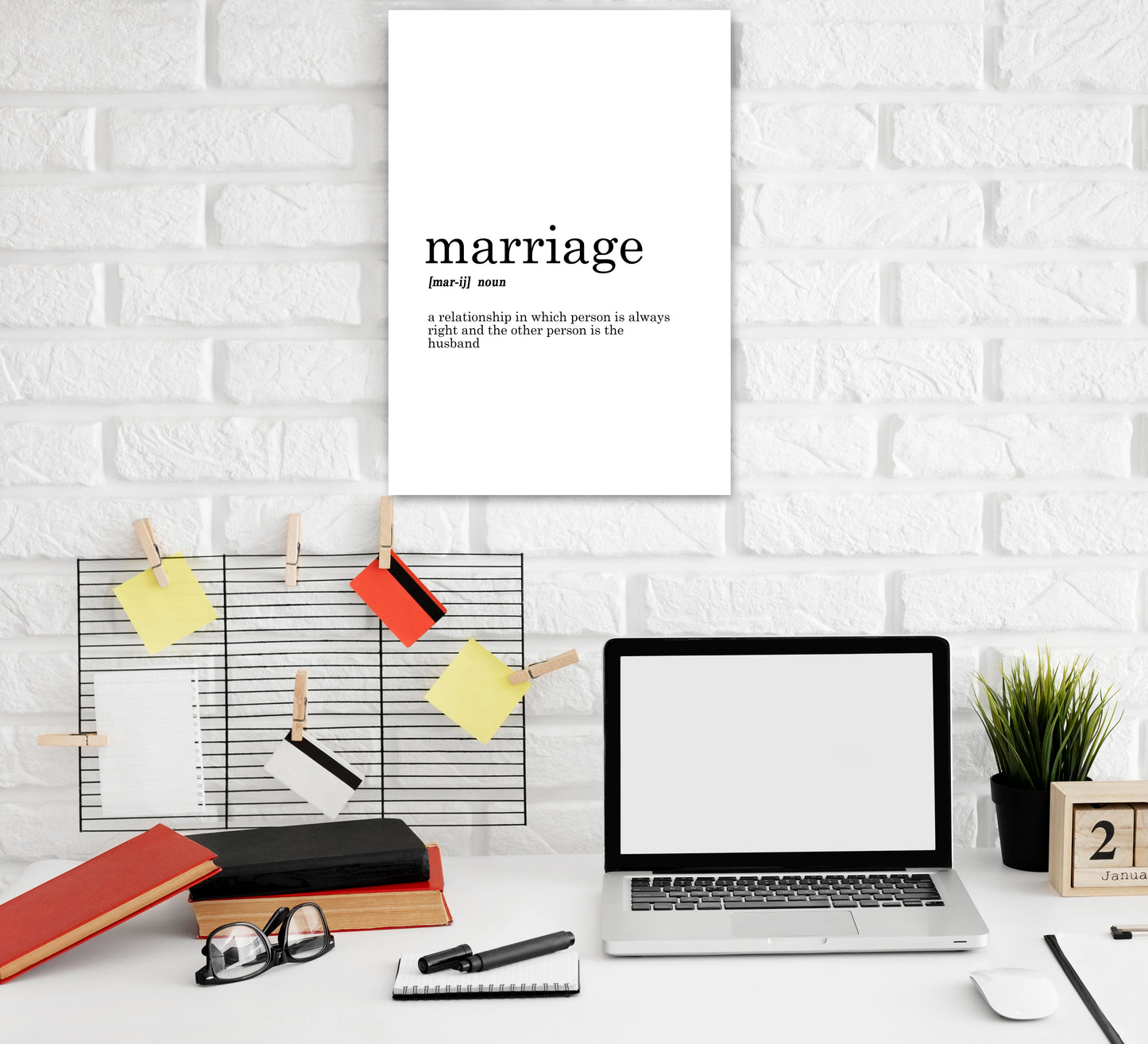 Marriage Funny Dictionary Art work