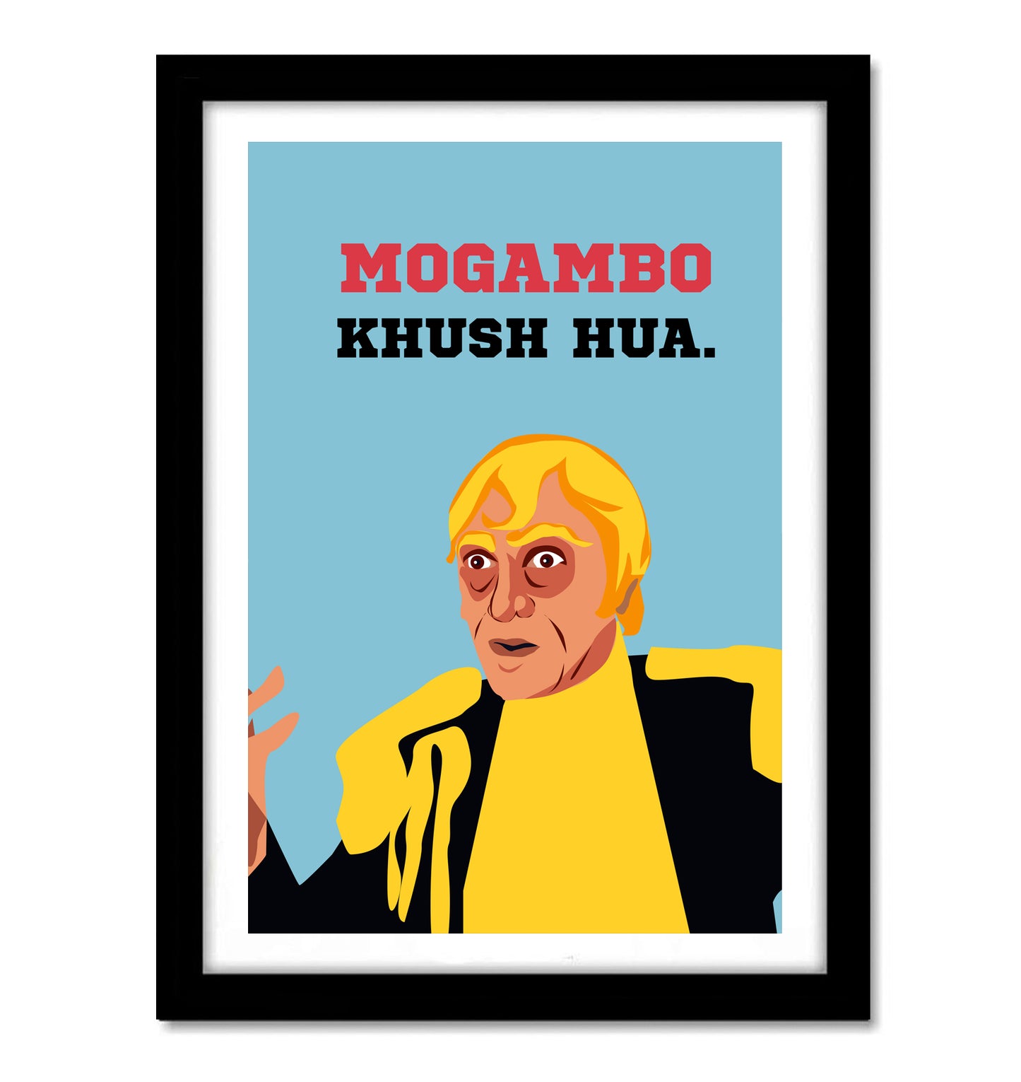 Mogambo Classic Funny Artwork Bollywood | Poster | Frame | Canvas