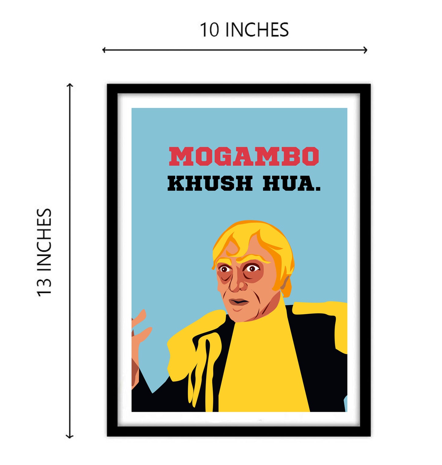 Mogambo Classic Funny Artwork Bollywood | Poster | Frame | Canvas