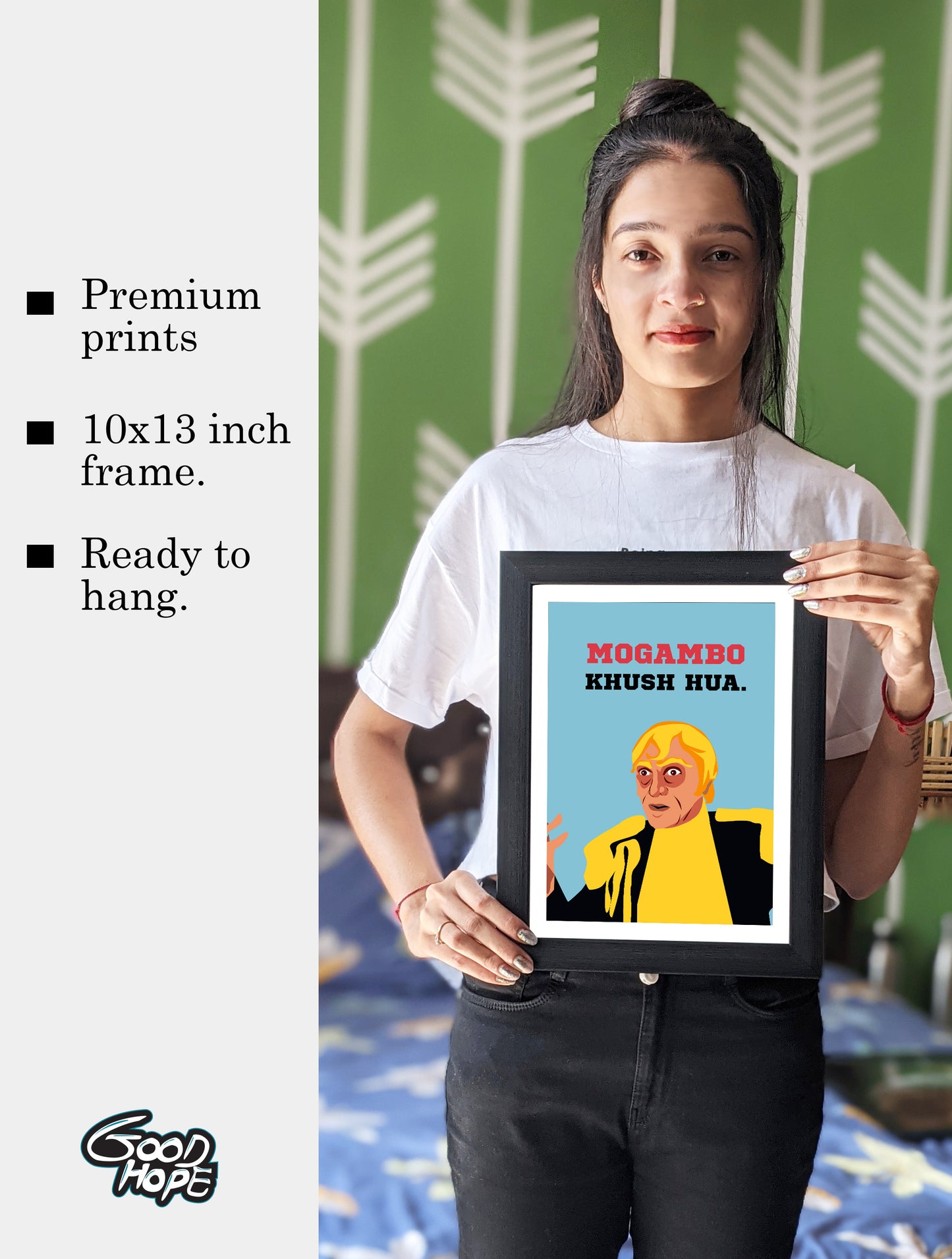 Mogambo Classic Funny Artwork Bollywood | Poster | Frame | Canvas