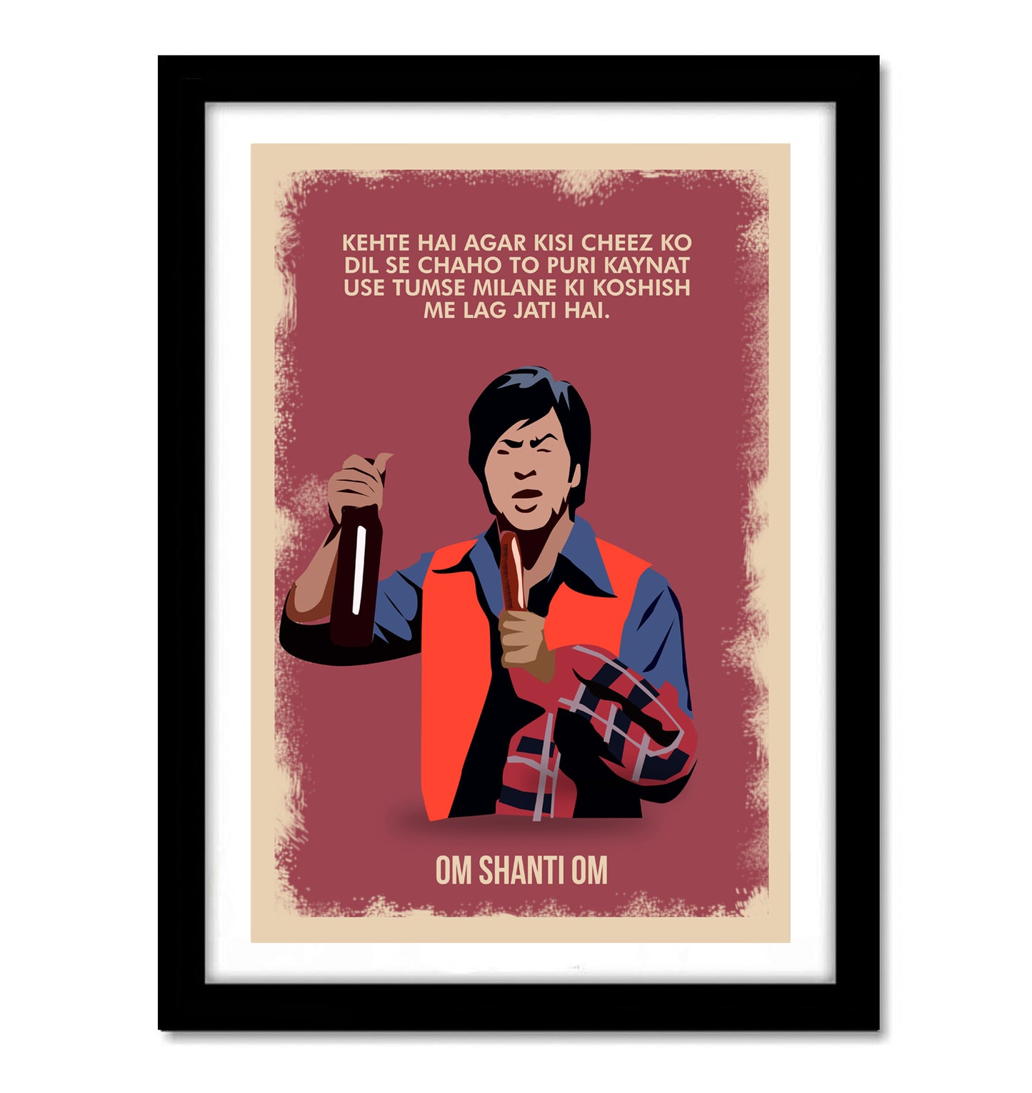 Om Shanti Om Movie Shahrukh Khan Artwork Bollywood | Poster | Frame | Canvas