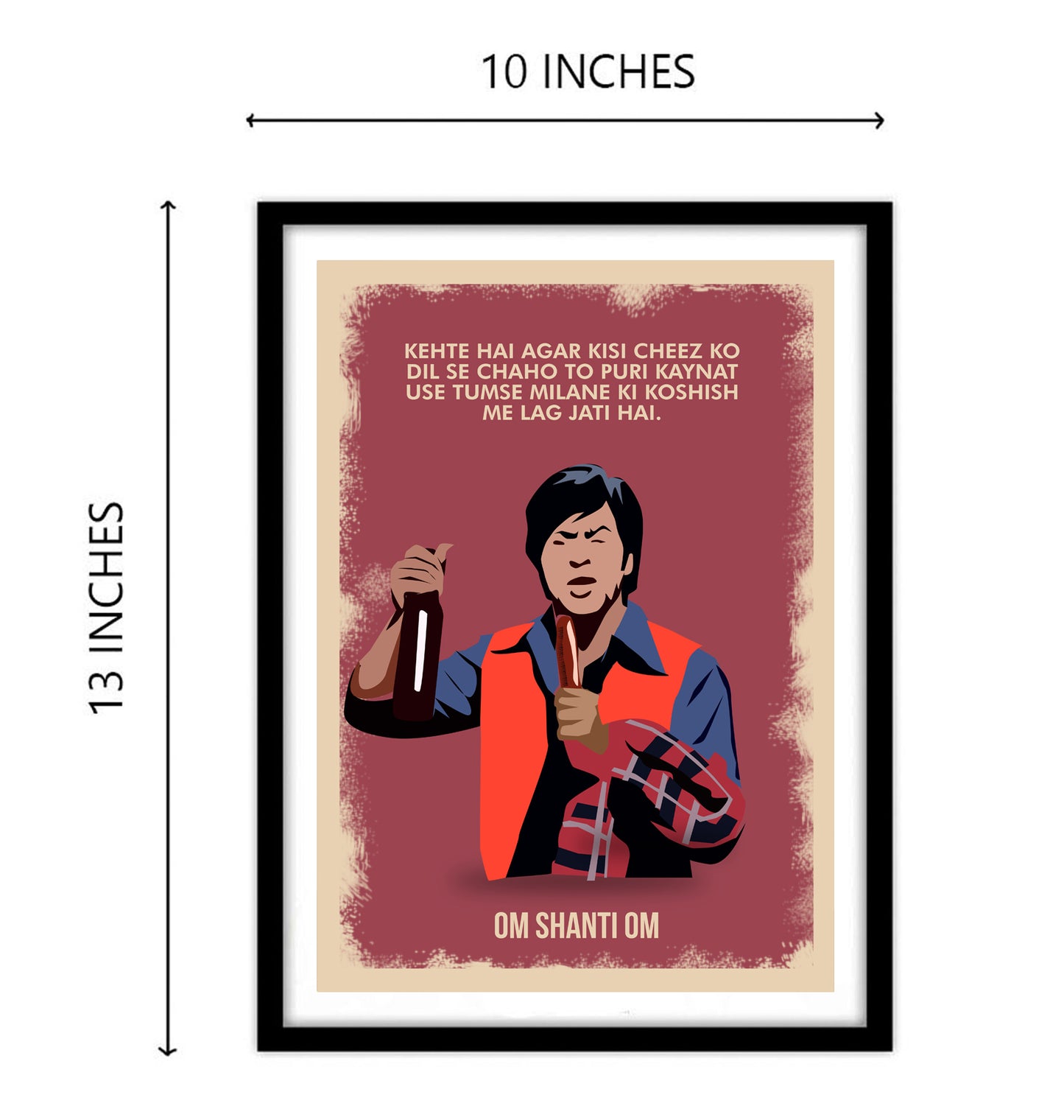 Om Shanti Om Movie Shahrukh Khan Artwork Bollywood | Poster | Frame | Canvas