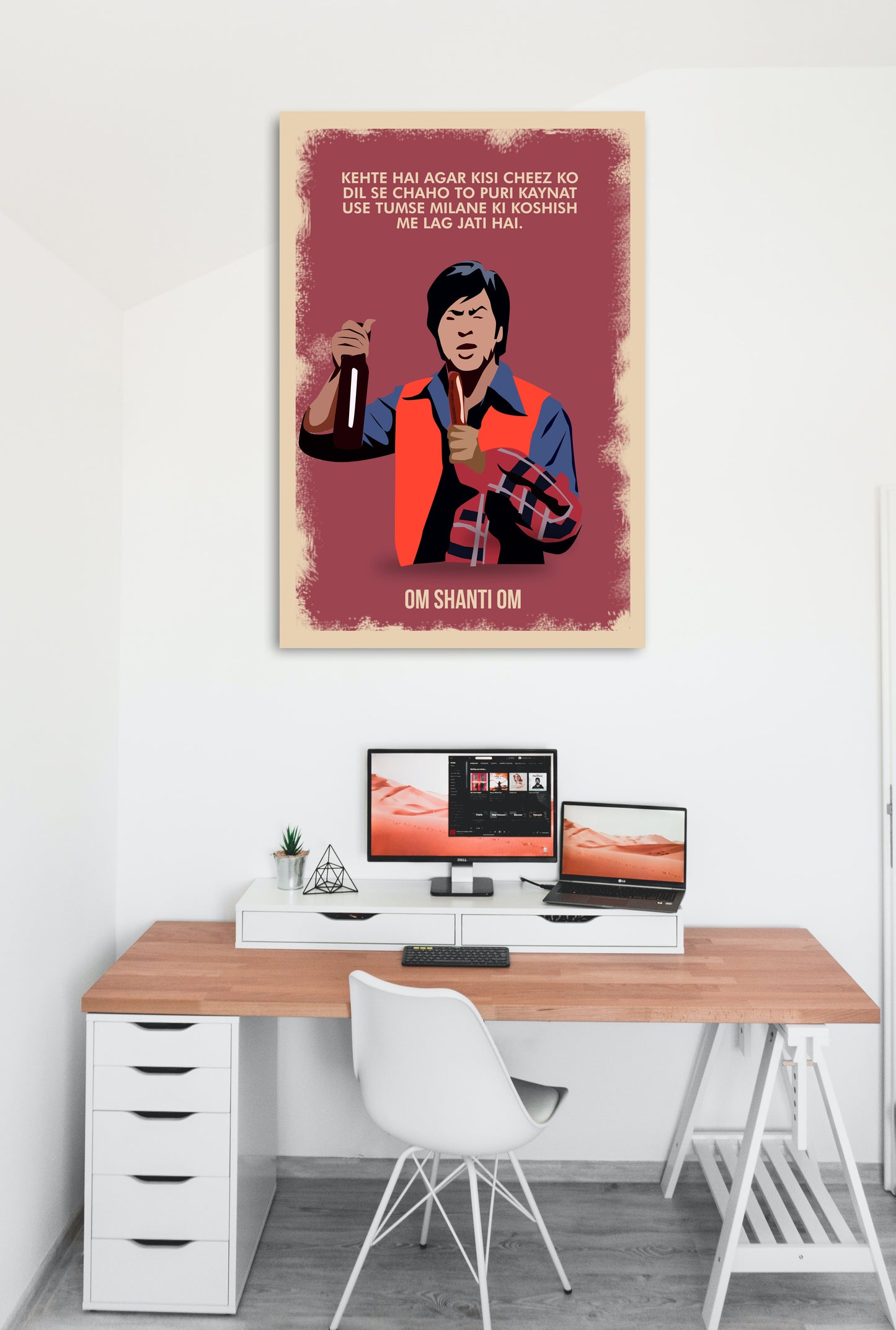 Om Shanti Om Movie Shahrukh Khan Artwork Bollywood | Poster | Frame | Canvas