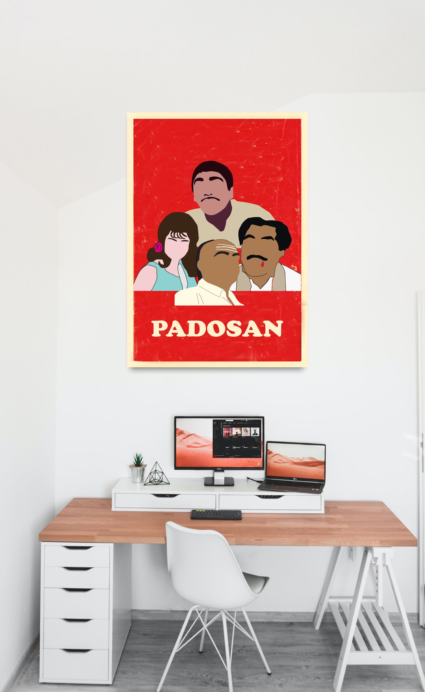 Padosan Movie Classic Artwork Bollywood | Poster | Frame | Canvas