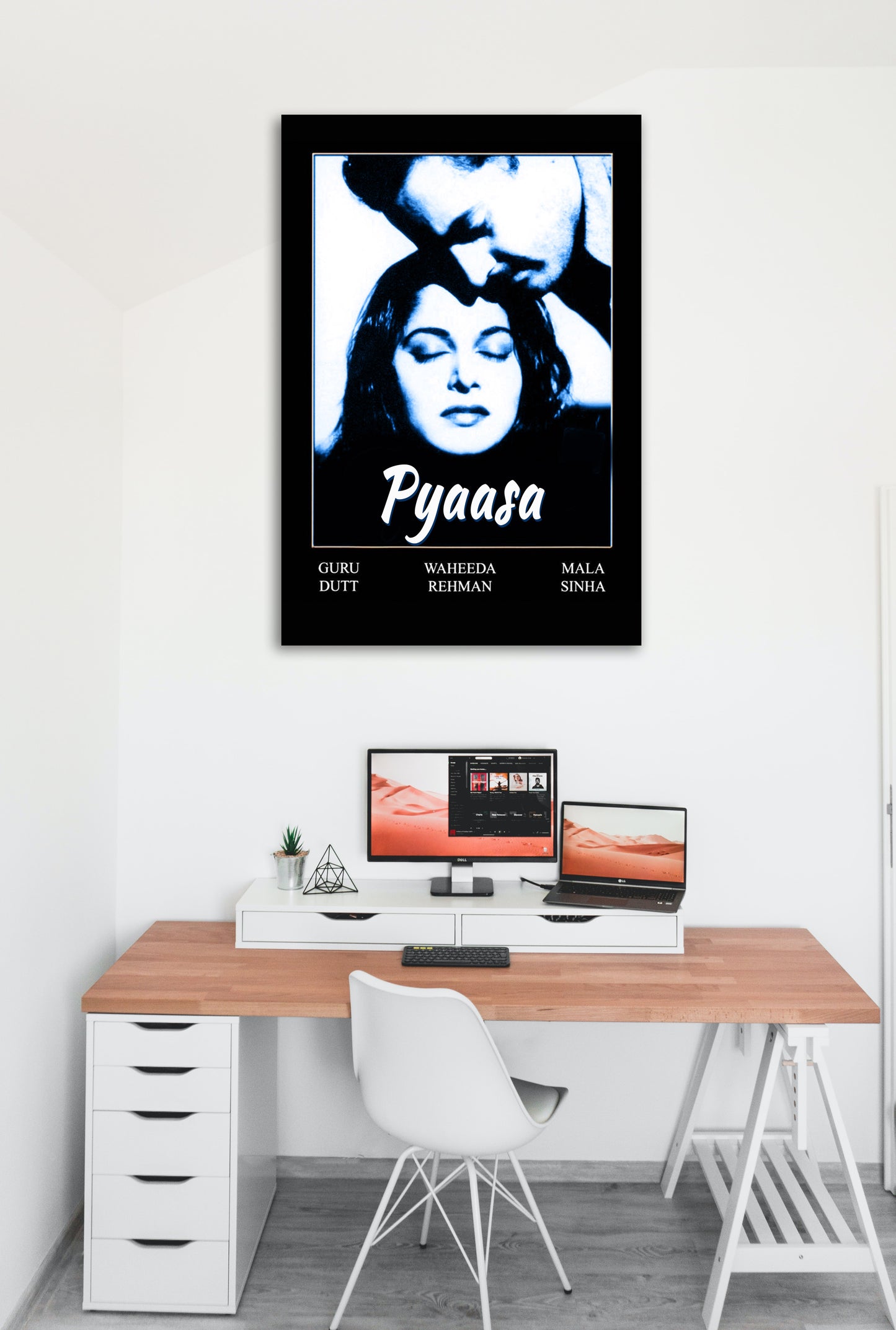 Pyaasa Classic Movie Artwork Bollywood | Poster | Frame | Canvas