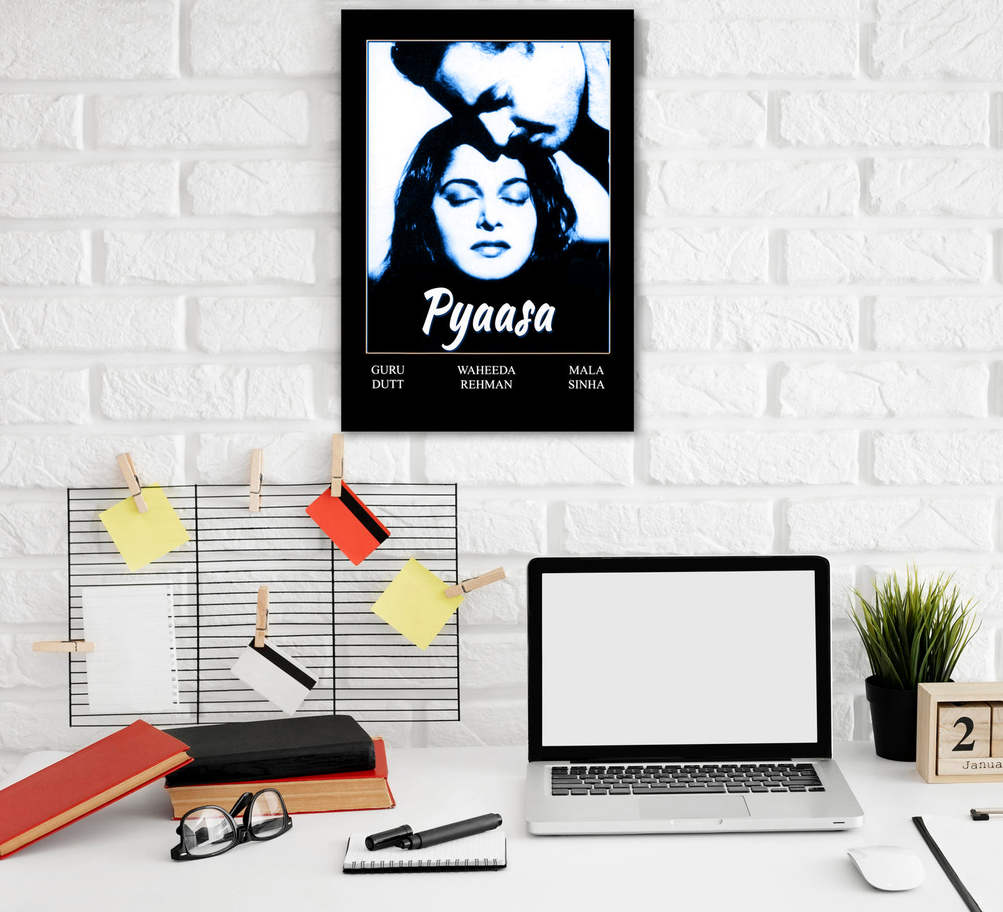Pyaasa Classic Movie Artwork Bollywood | Poster | Frame | Canvas