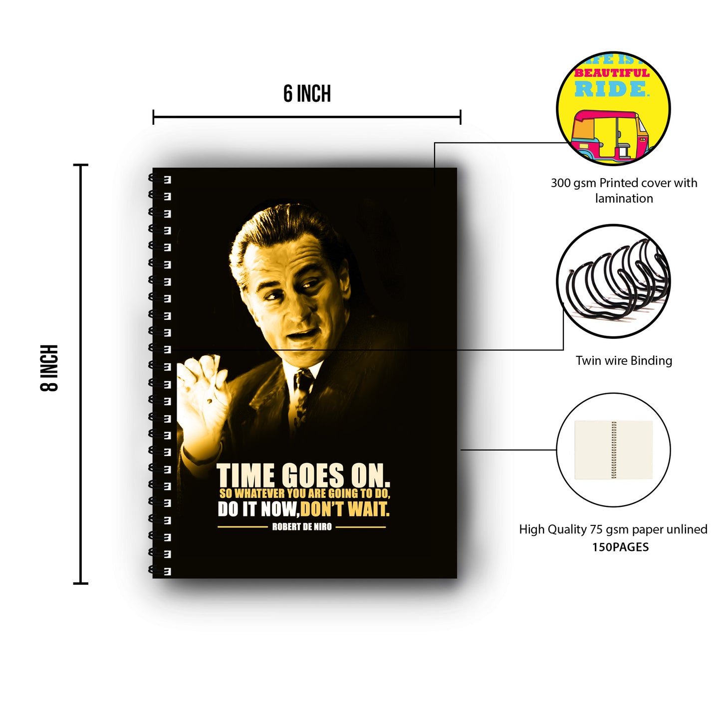 Robert De Niro Printed Notebook