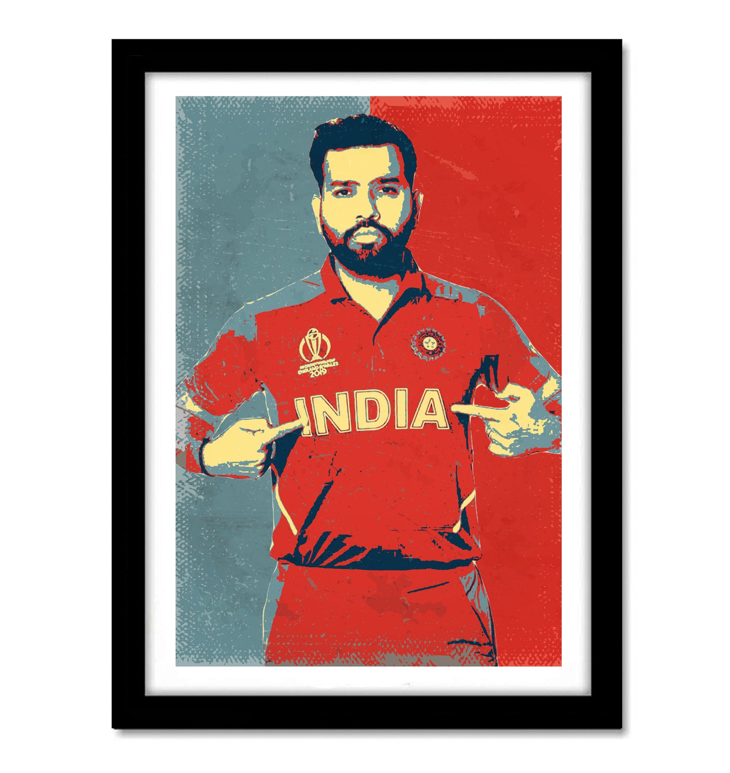 Rohit Sharma Artwork Cricket | Poster | Frame | Canvas